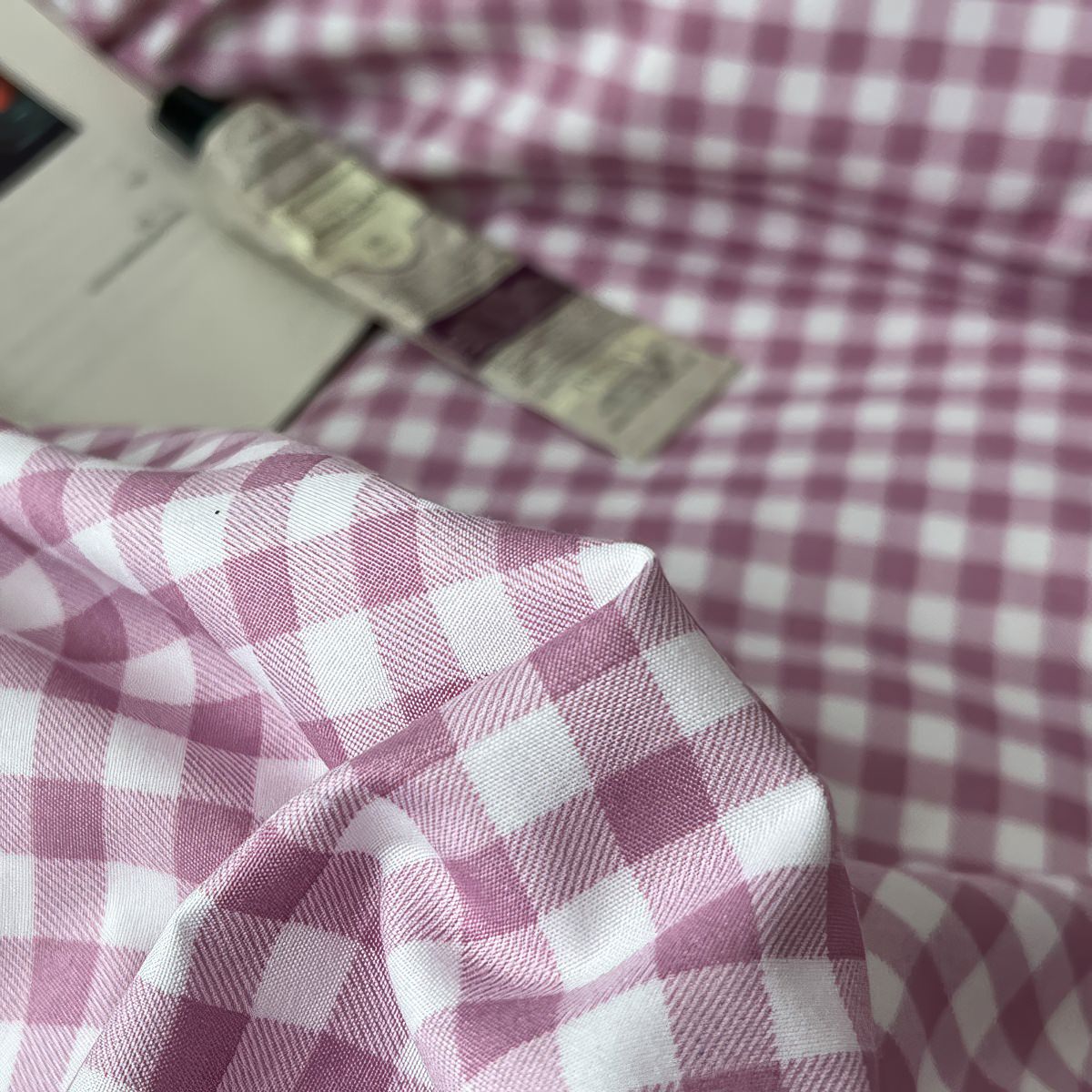 Stylish Dusty Purple Gingham Bedding Set - Queen Size 4-Piece Comforter Set with Pillow Shams - Soft Breathable Cotton for Cozy Bedroom Decor & Farmhouse Aesthetic