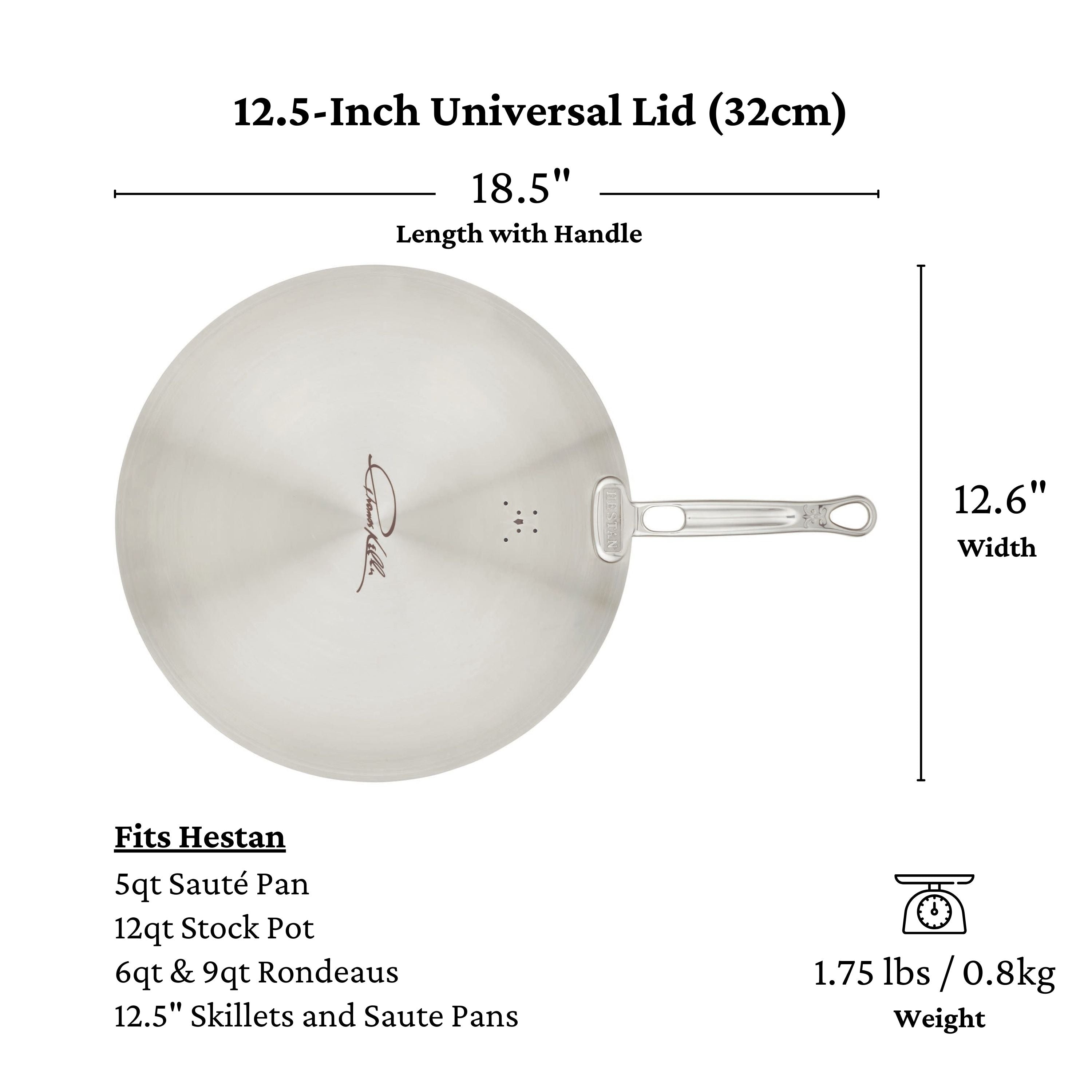 Premium Commercial-Grade Stainless Steel Universal Pot Lid - Durable & Versatile for Restaurants, Catering & Home Cooking