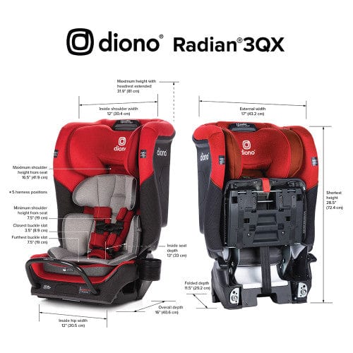 Diono Radian 3QX All-in-One Convertible Car Seat for Toddlers & Kids - Safe & Comfortable for Travel, School, and Family Road Trips