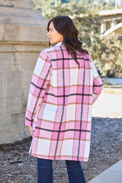 Stylish Plaid Button-Up Lapel Collar Coat for Men & Women | Trendy Fall Winter Jacket | Perfect for Office, Dating & Outdoor Activities