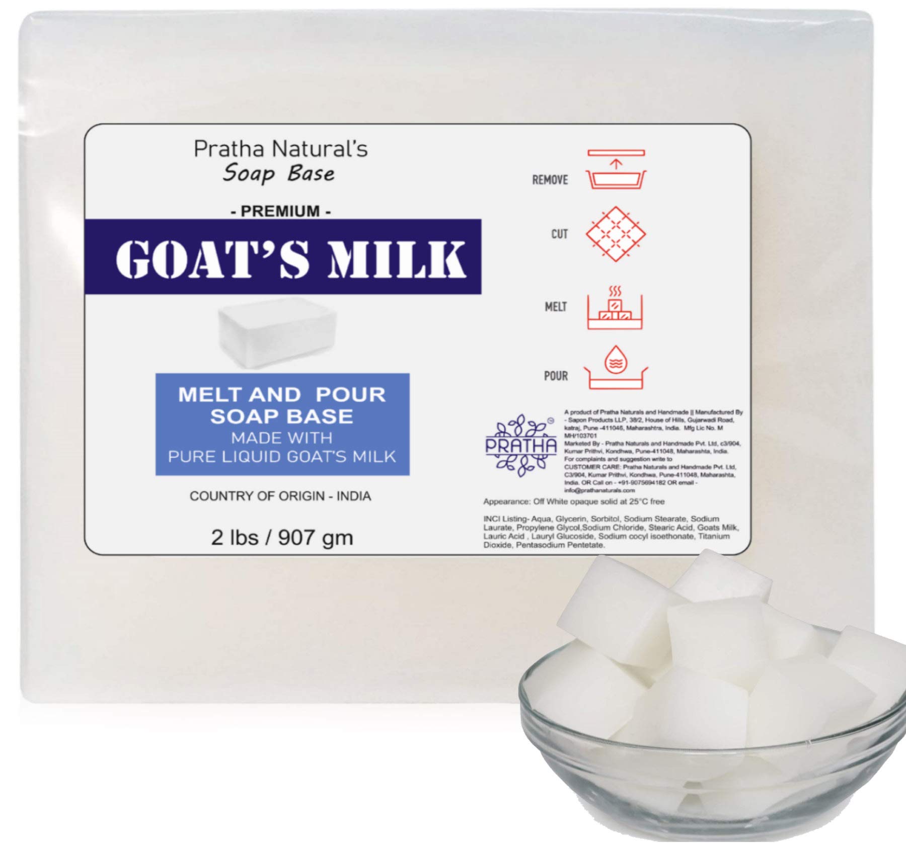 Natural Goats Milk Melt and Pour Soap Base - Moisturizing & Nourishing Skin Care for DIY Soap Making, 400g - Perfect for Handmade Gifts, Spa Treatments, and Sensitive Skin Care