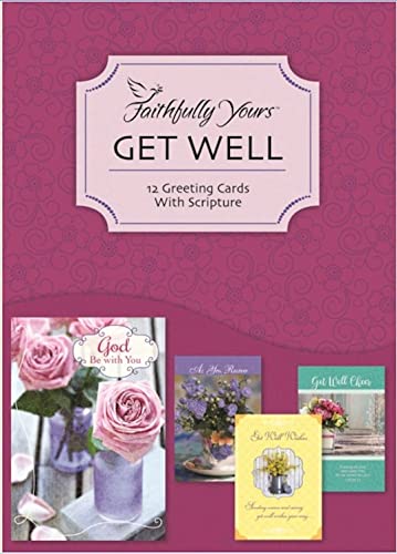 Faithfully Yours 170299 Get Well Greeting Cards - Boxed Set of 12 Joyful Noise Designs | Perfect for Hospital Visits, Recovery Gifts & Cheering Up Loved Ones
