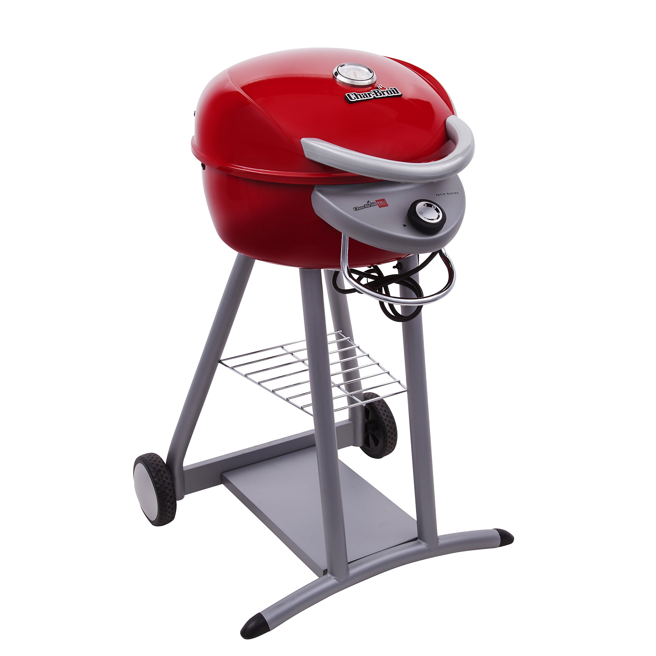 Char-Broil TRU-Infrared Patio Bistro Electric Grill - Compact & Portable Outdoor Cooking, Perfect for Balcony, Deck, RV & Small Spaces - Red