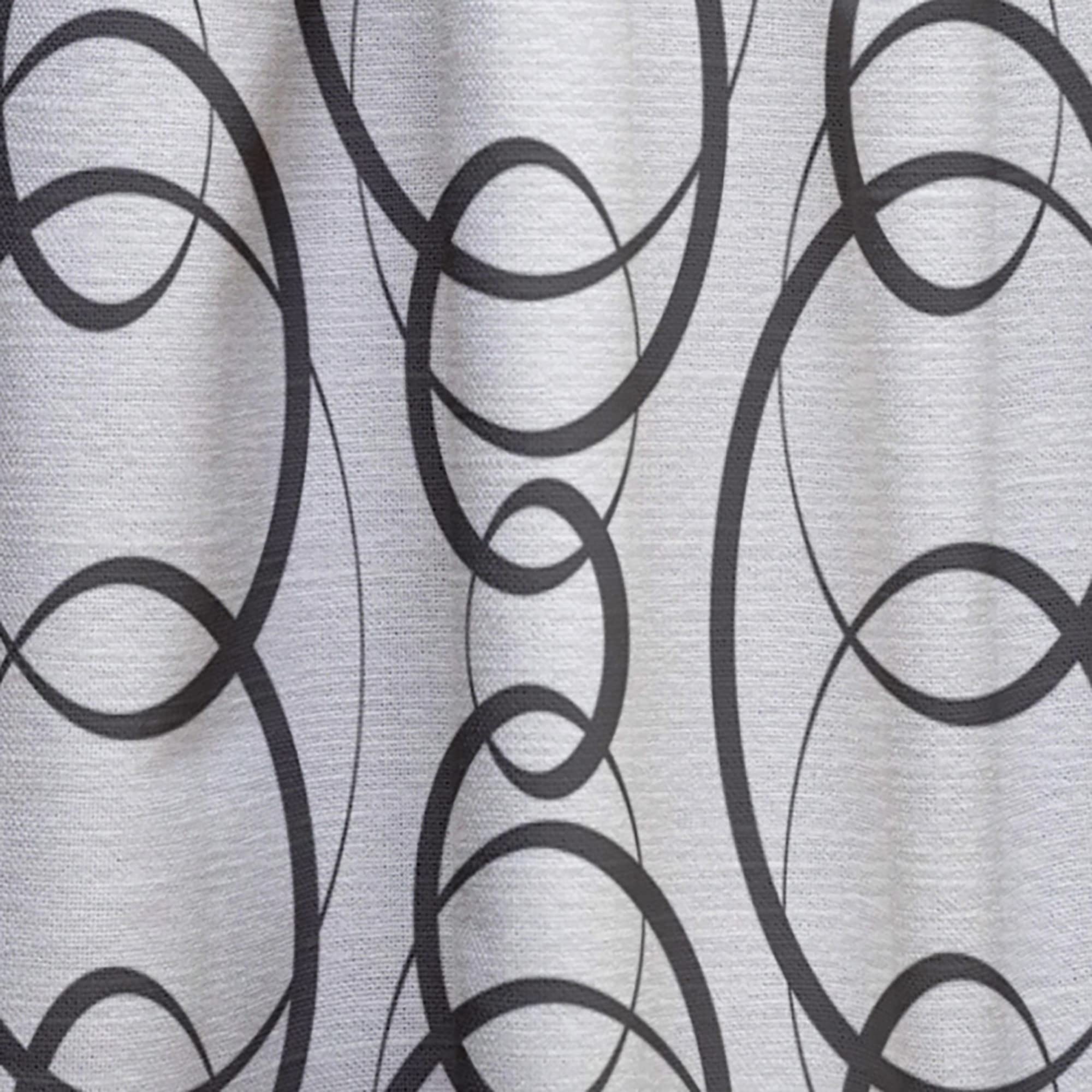 Retro Geometric Abstract Minimalist Pattern VI Thermal Insulated Curtains - Single Panel 52x84 - Blackout Drapes for Bedroom & Living Room - Perfect for Modern Home Decor & Sun Protection