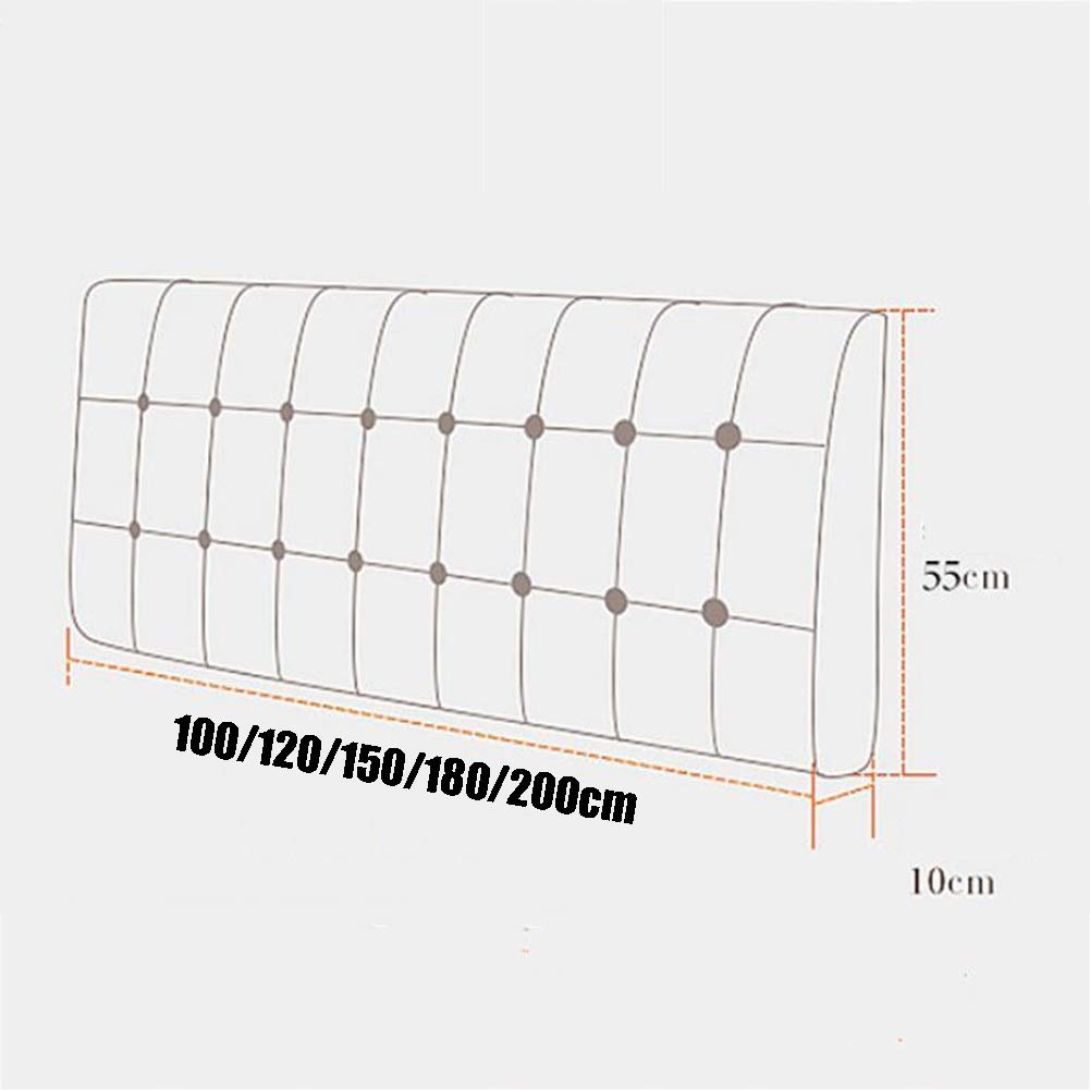 LIANGJUN Adjustable Bed Backrest Pillow - 100CM Green Support Cushion for Sitting Up in Bed, Reading, Watching TV - Anti-Collision Protection for Double Beds & Bedroom Comfort