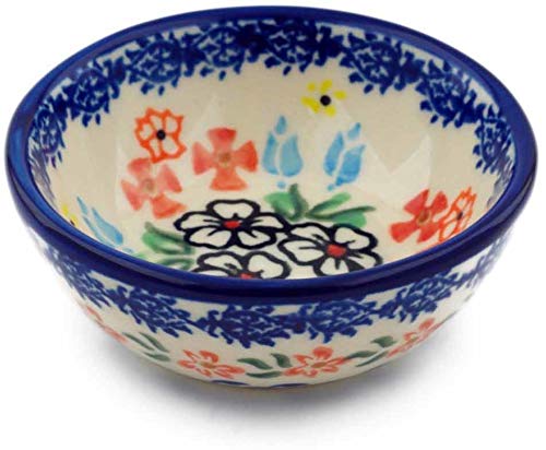Authentic Polish Pottery Bowl 3-inch Hand-Painted Ladybug Design UNIKAT - Perfect for Souvenirs, Home Decor & Gift Giving