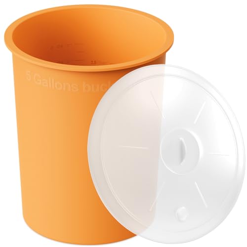 Orange with Lid 5 Gallon
