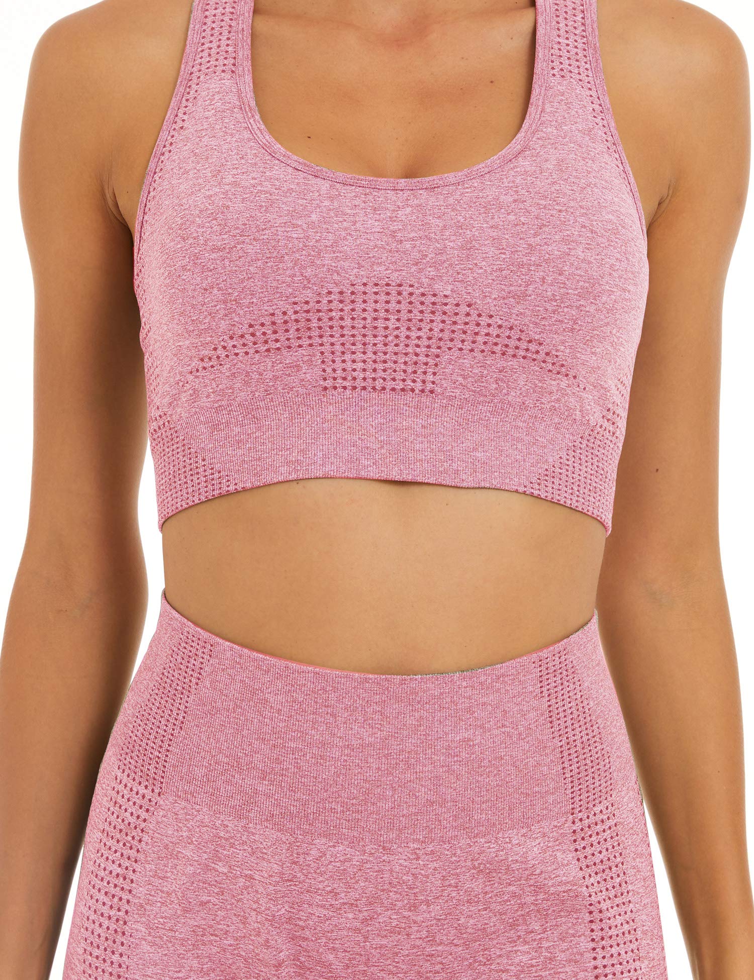 Women's Seamless Yoga Workout Set - 2 Piece Outfits with Gym Shorts & Sports Bra for Yoga, Pilates, Gym & Running