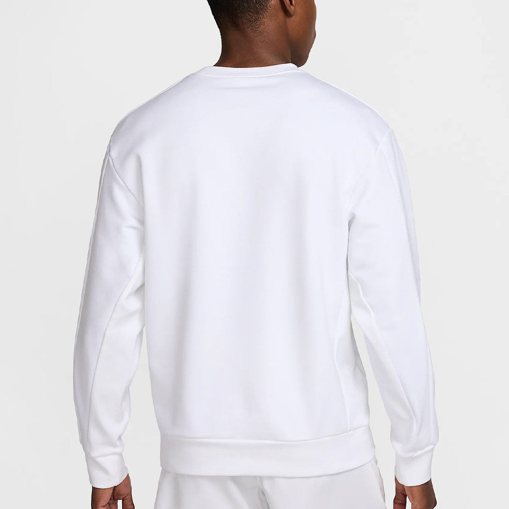Nike Men's Heritage Crew Sweatshirt - Classic White Cotton Pullover for Casual Wear, Gym & Street Style | Comfortable & Stylish Sweater for Everyday Outfits