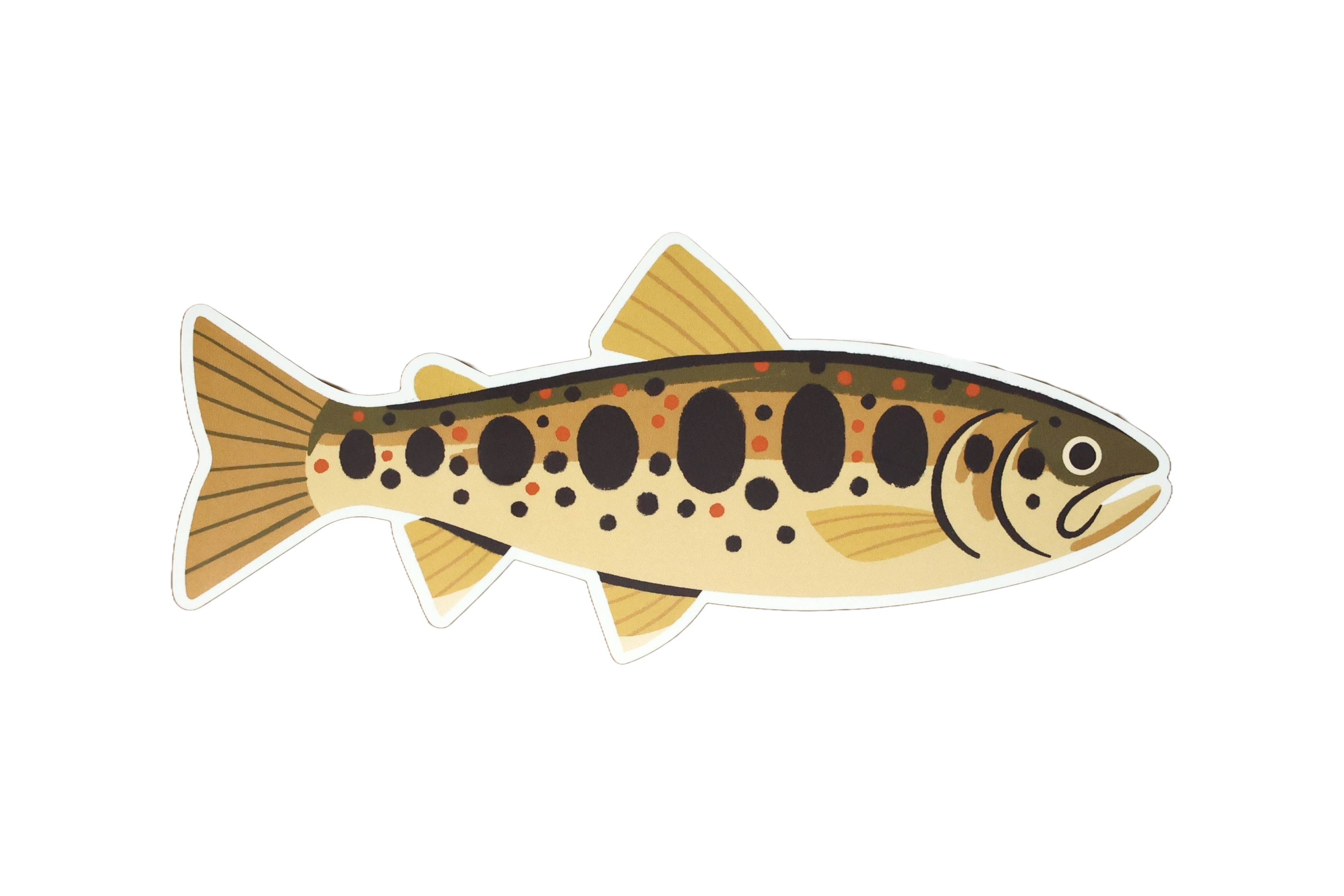 8 Pack of Trout Fishing Decals - Waterproof Vinyl Stickers for Coolers, Laptops, Cars & Outdoor Gear - Perfect for Anglers & Fishing Enthusiasts