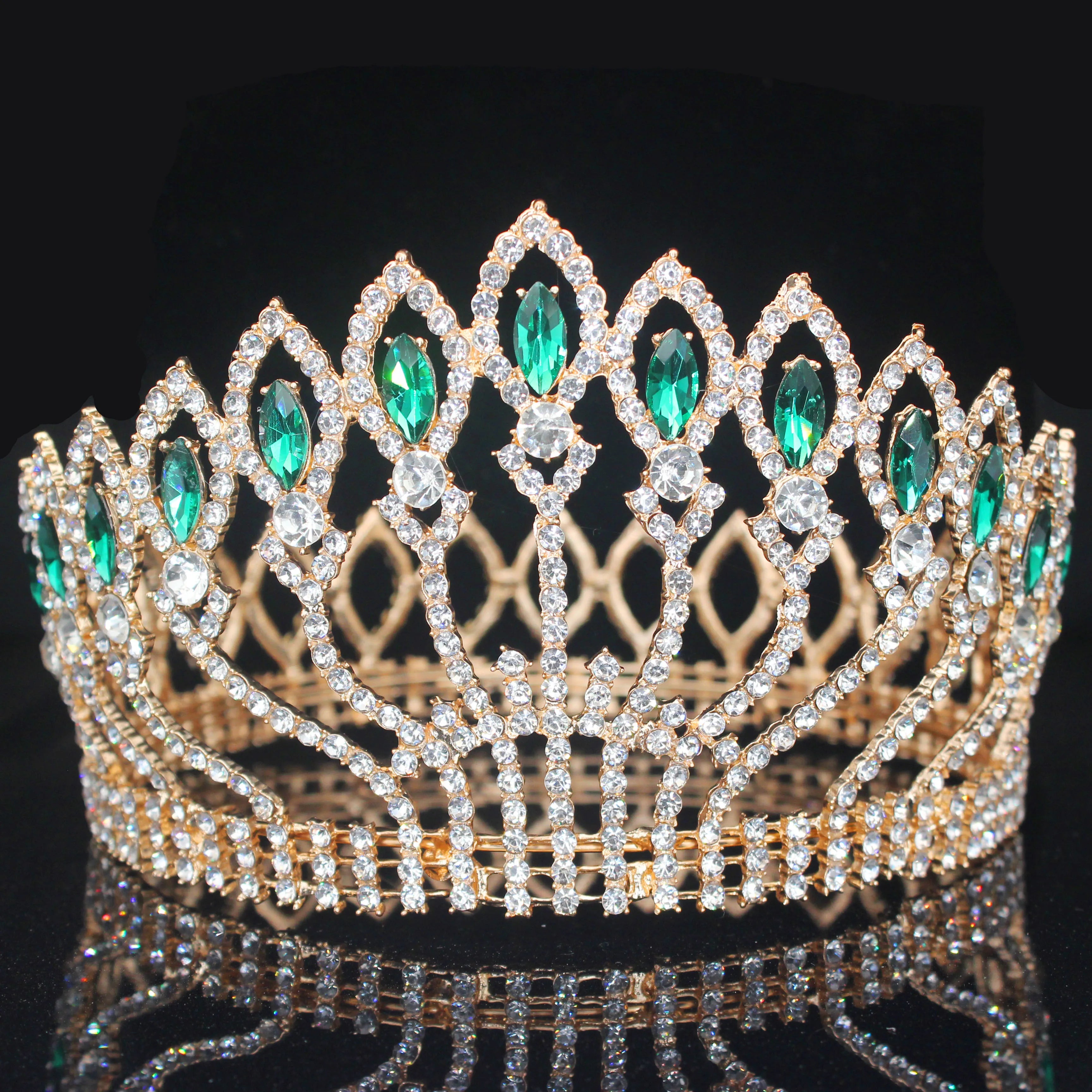 Crystal Queen Wedding Tiara Crown - Baroque Bridal Headpiece for Women | Elegant Bride Hair Jewelry Accessories for Weddings, Pageants & Special Occasions
