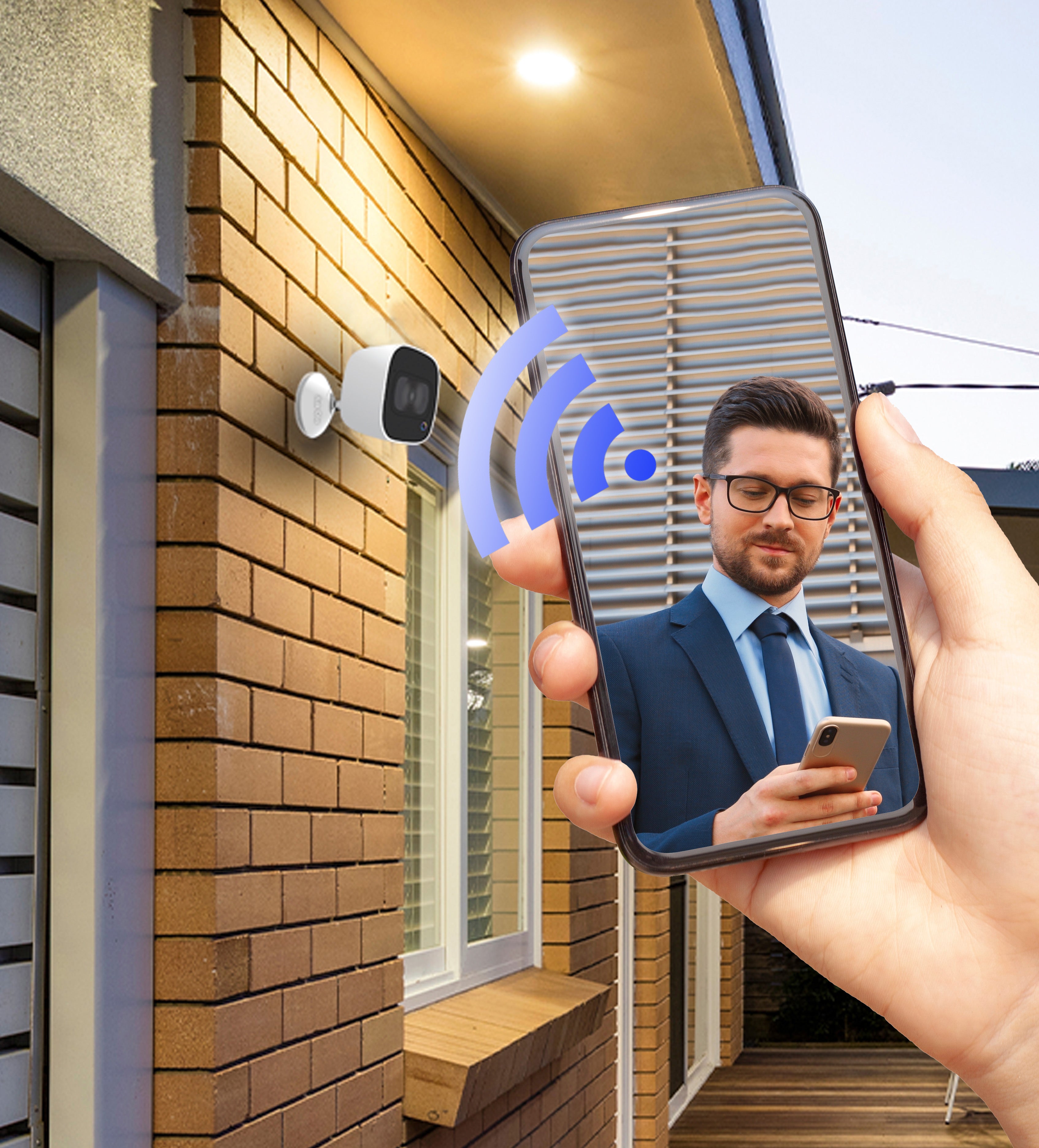 Ola Smart Talking Security Camera - 1080P HD WiFi Indoor/Outdoor Surveillance with 2-Way Audio, Night Vision & Motion Detection - Ideal for Home, Office & Baby Monitoring