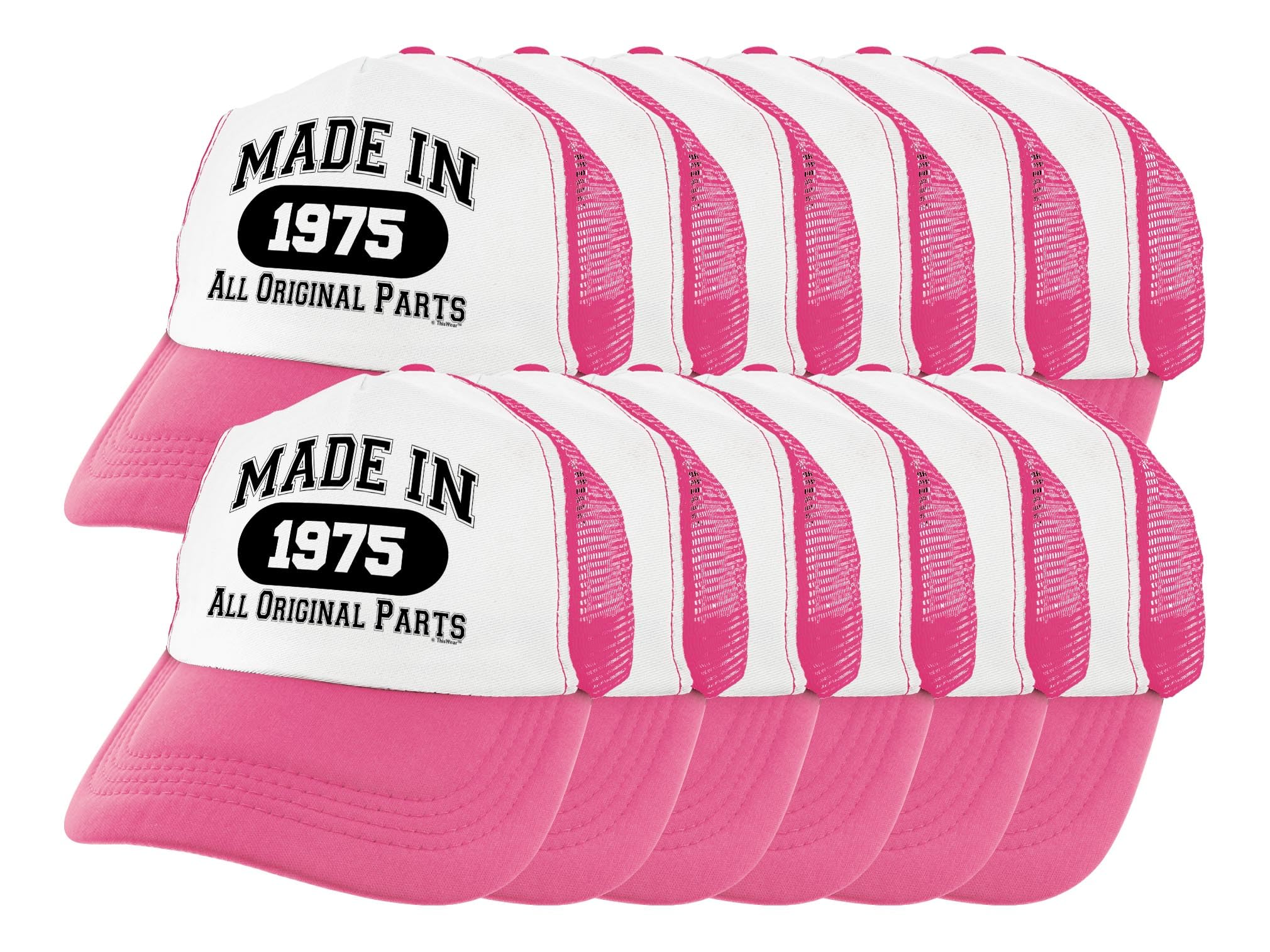 ThisWear 50th Birthday Snapback Trucker Hat - Milestone Year Celebration Cap for Men & Women | Perfect for Birthday Parties, Gifts & Special Occasions