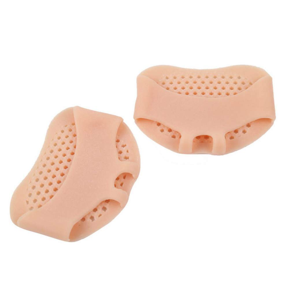1 Pair of Silicone Forefoot Pads - Metatarsal Cushion Support for Ball of Foot Pain Relief, Breathable Honeycomb Gel Pads for Women & Men - Perfect for Running, High Heels, and Standing All Day