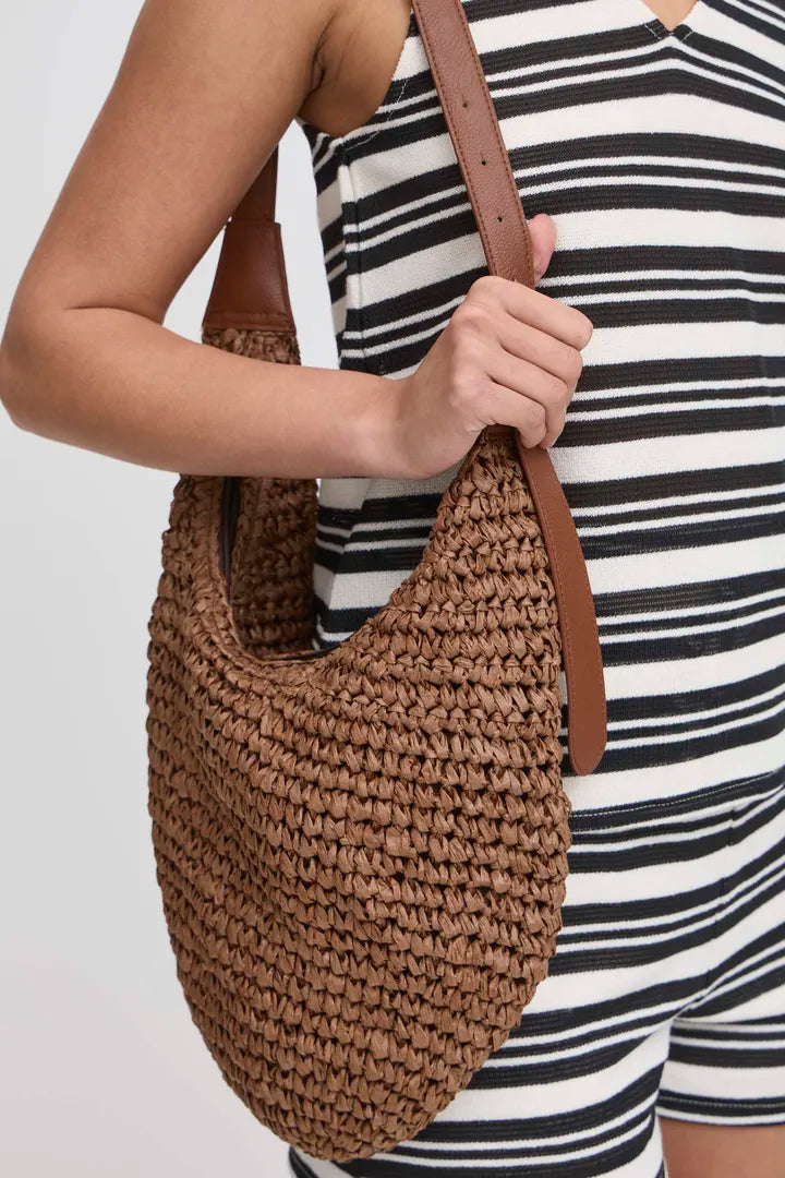 Premium Leather Cath Shoulder Bag in Caribou Brown - Stylish & Durable Crossbody Purse for Women - Perfect for Work, Travel & Everyday Use