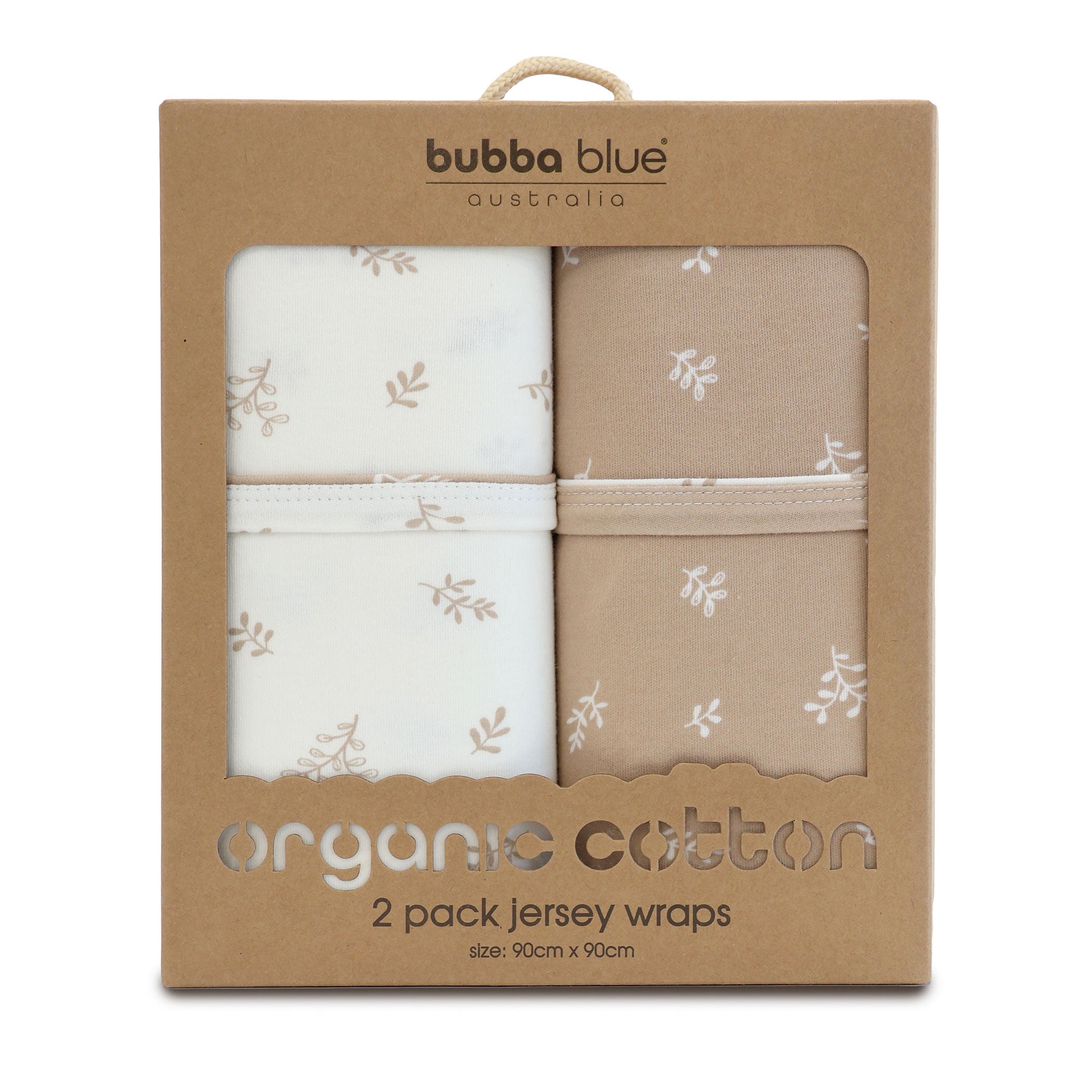 Organic Cotton 2-Pack Jersey Swaddle Wraps for Newborns - Soft & Breathable Baby Swaddling Blankets (Chestnut) - Perfect for Nursery, Baby Shower Gifts & Sleep Time