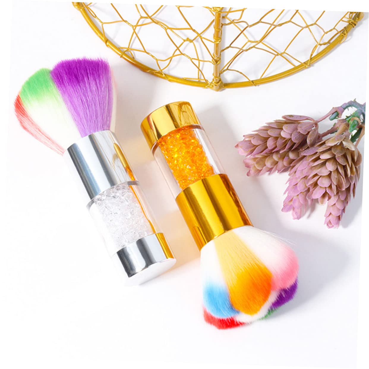 **Minkissy 4-Piece Pedicure Tools Set - Acrylic Nail Brush, Dust Brush, Powder Brush & Nail Cleaner for Manicure & Nail Art - Durable & Comfortable Nylon Wool Brushes for Salon & Home Use**