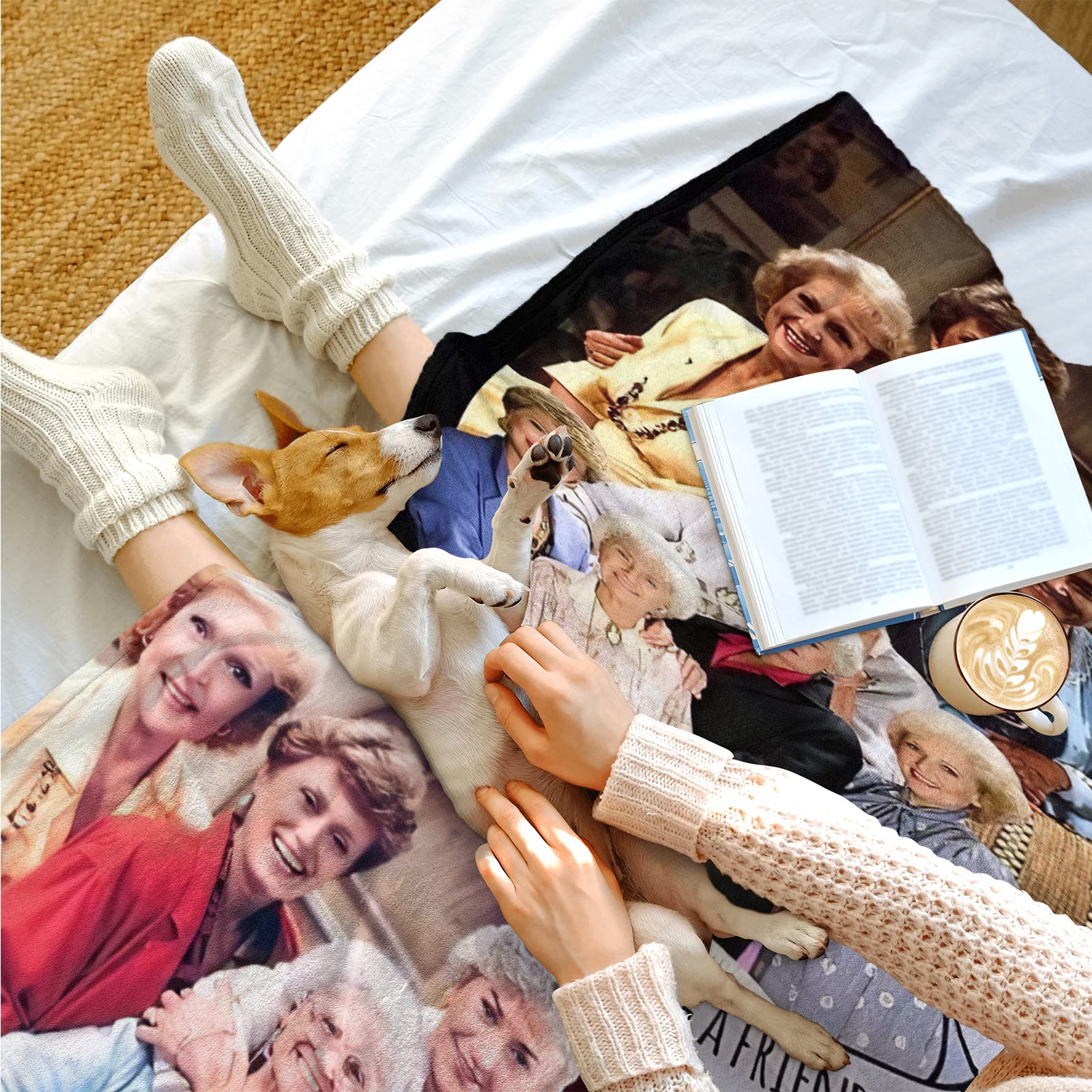 Soft Lightweight Fleece Blanket - Cozy Plush Fuzzy Throw for Bed, Sofa, Couch - Perfect for Travel, Camping & Home Use - 60''x50'' - Ultra Warm & Comfortable for Winter Nights and Relaxation