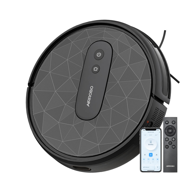 Airrobo P20 Robot Vacuum Cleaner with Smart Mapping, 2000Pa Strong Suction, Self-Charging - Perfect for Hardwood Floors & Pet Hair Cleaning in Large Homes