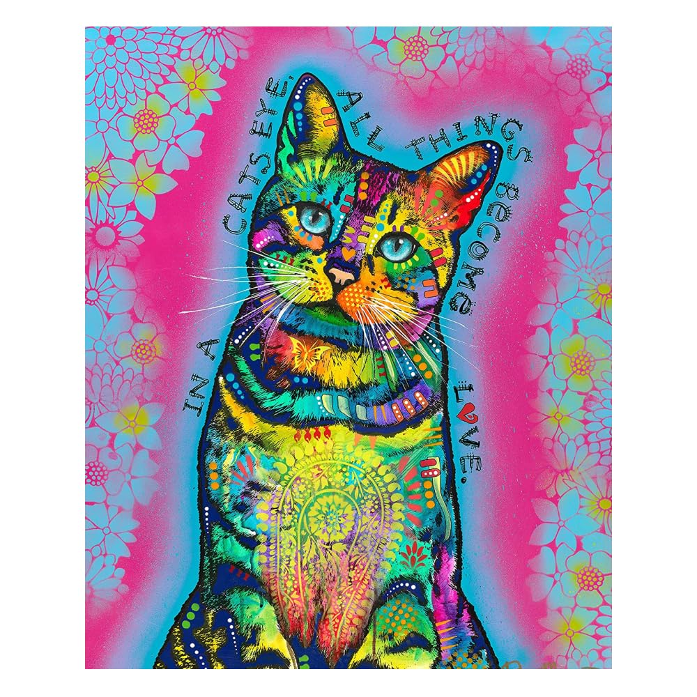 Dean Russo Cat Fleece Blanket 50x60 Inches - Ultra Soft Plush Throw for Women, Men & Kids | Cozy Bed Blanket, Couch Throw & Gift for Cat Lovers - Perfect for Home, Office & Travel