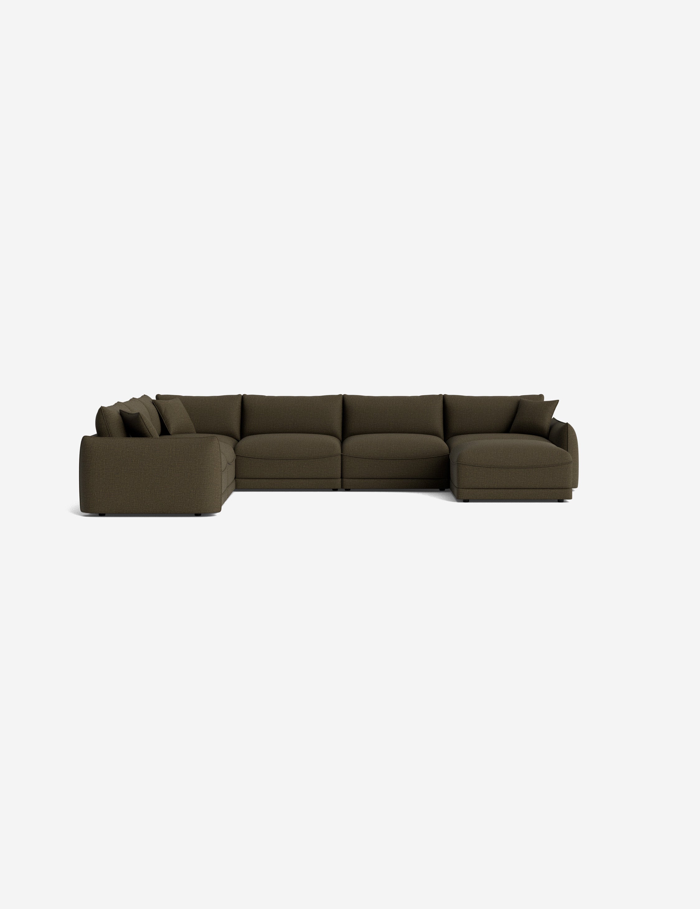 Balmer Modular Corner Sectional Sofa with Ottoman - Modern L-Shaped Couch Set for Living Room, Lounge & Family Room - Comfortable Reversible Chaise & Storage Ottoman