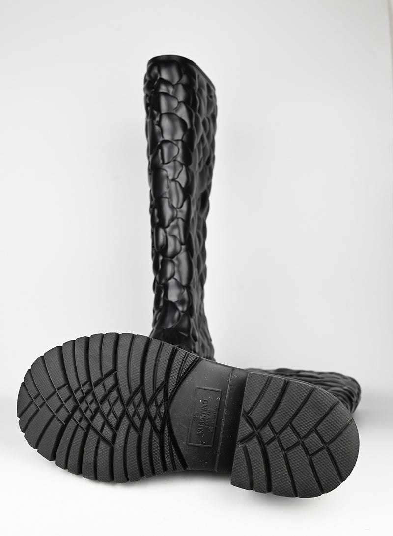 Valentino Rose Edition Rubber Boots - Size 39 | Waterproof Rain Boots for Women, Fashionable & Comfortable | Perfect for Rainy Days, Outdoor Adventures & Street Style