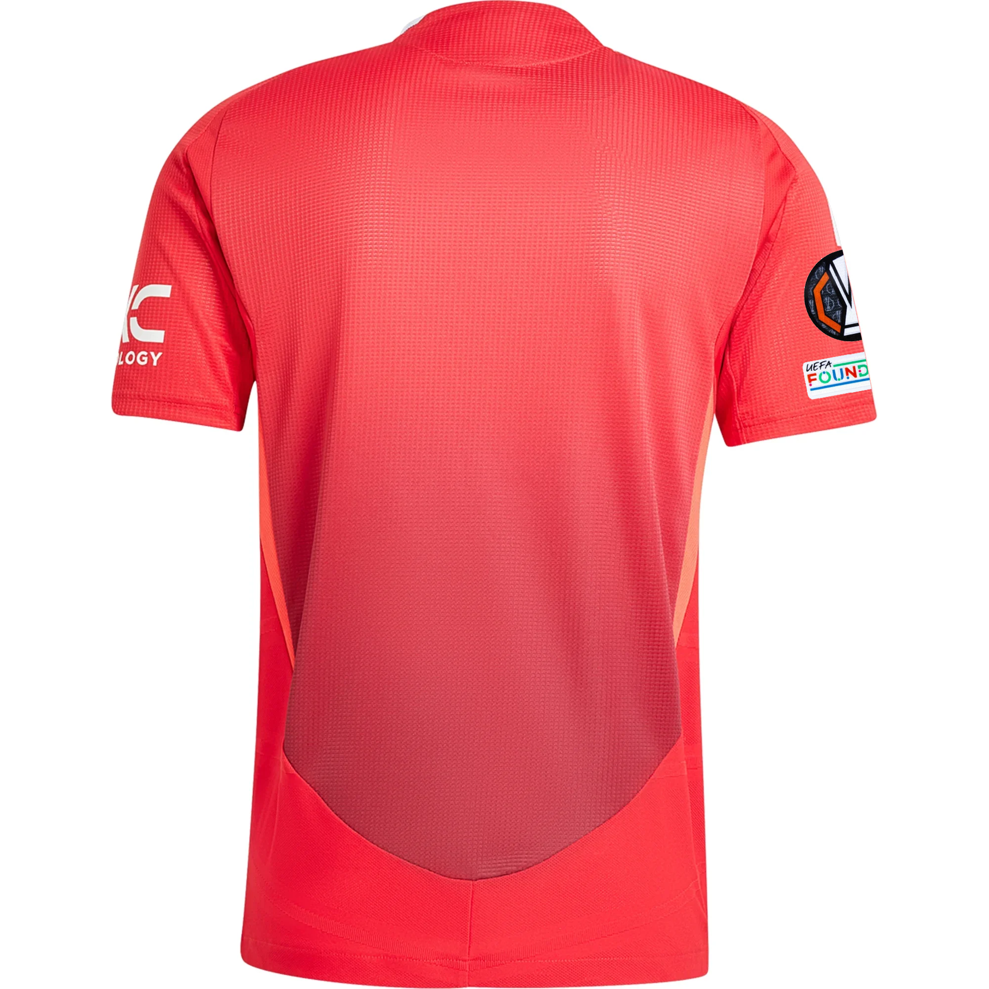 Adidas Manchester United Authentic Home Jersey 2024/25 with Europa League Patches - MUFC Red/Bright Red - Official Football Shirt for Games & Fan Support