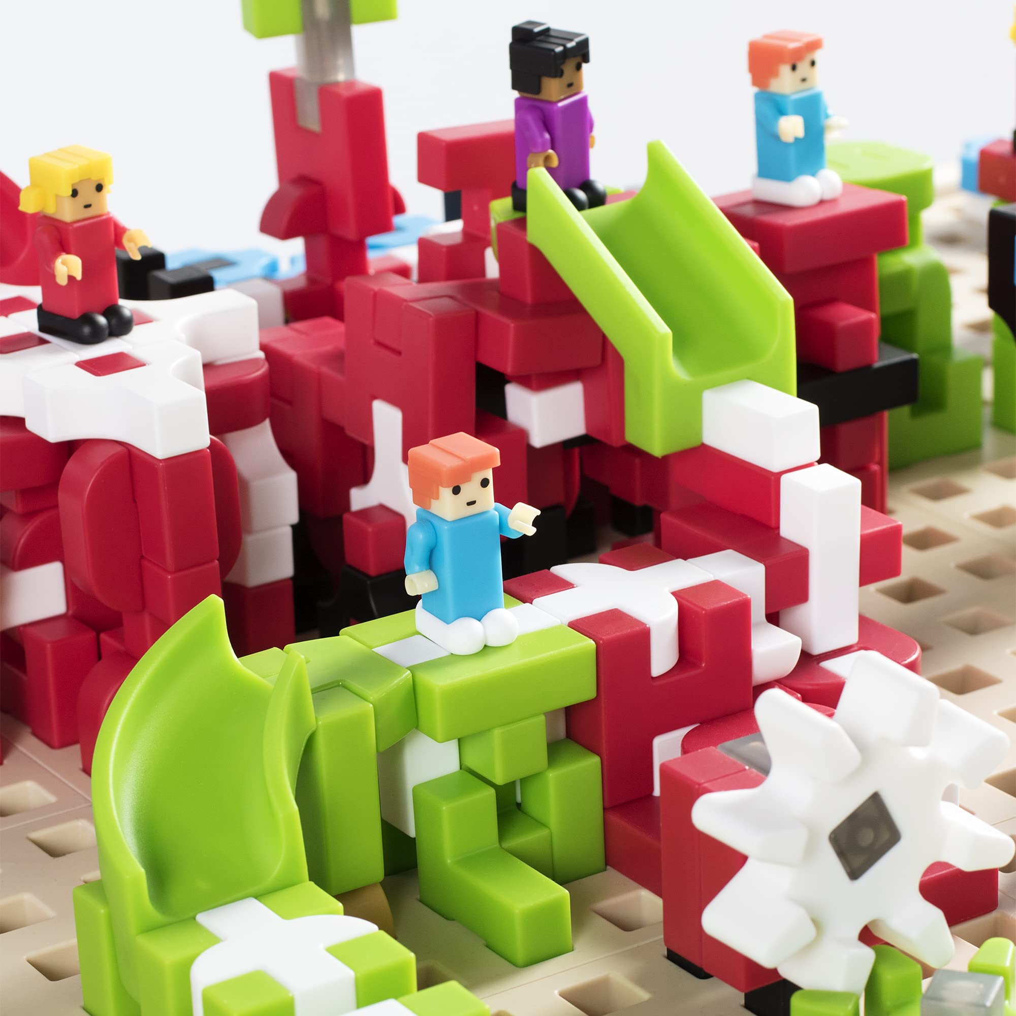 Guidecraft IO Blocks Center: 458-Piece STEM Building Toy Set with 400 IO Blocks, 4 Storage Bins & Activity Table - Educational Construction Kit for Toddlers & Kids | Perfect for Classroom Learning, Homeschooling & Creative Play