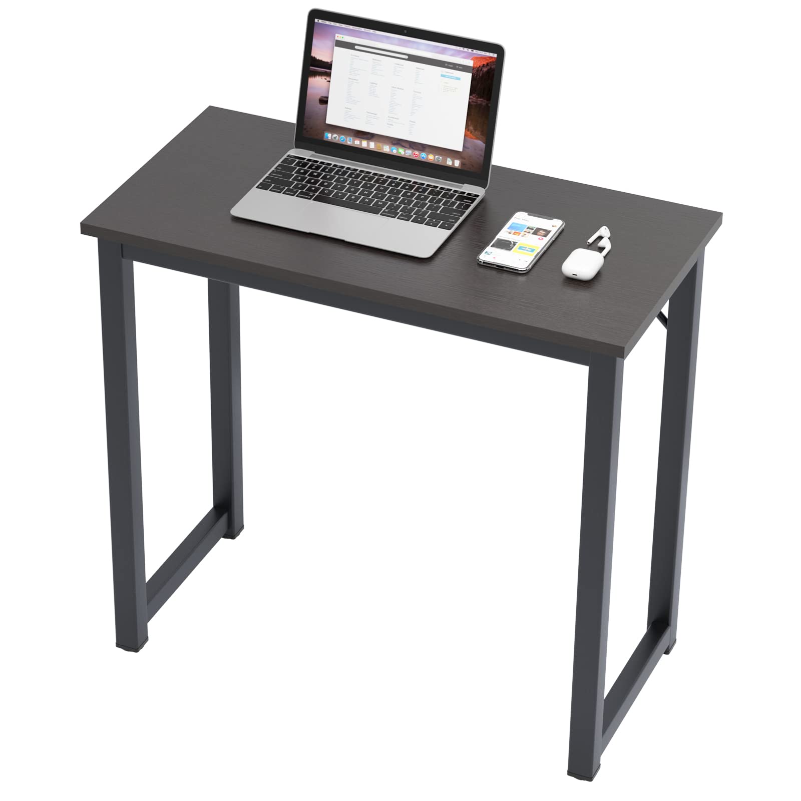 SogesFurniture 31.5 Inch Black Computer Desk - Sturdy Office Desk for Work, Study, Gaming & Meetings (Model BHUS-WK-JJ80-BK) | Perfect for Home Office, Dorm Room & Small Spaces