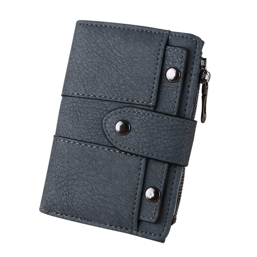 Vintage Women's Rivet Short Wallet with Coin Purse & Card Holder - Stylish Handbag Accessory for Everyday Use, Travel, and Parties