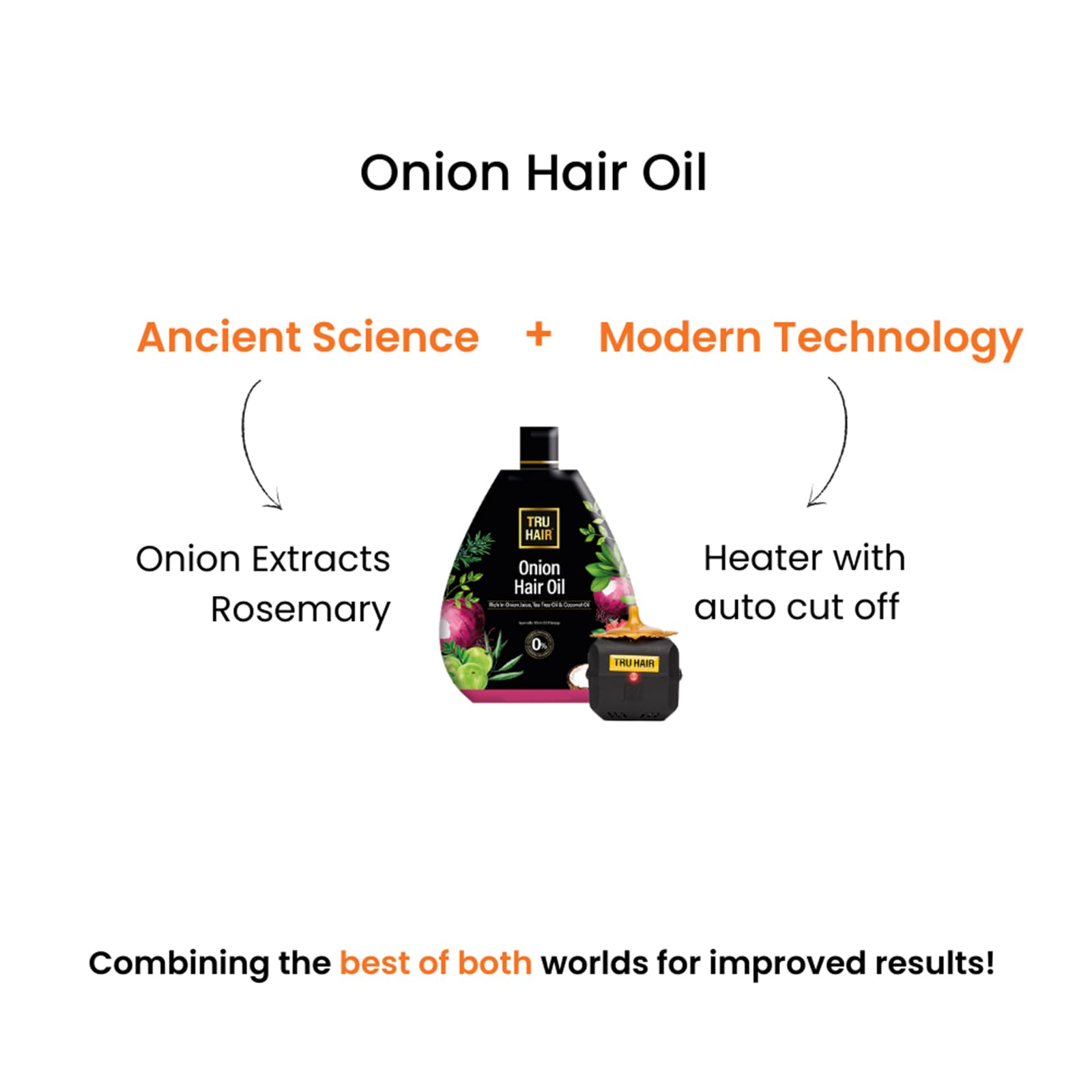 Tru Hair Onion Hair Oil Refill Pack - 150ml | Natural Hair Growth Treatment for Thinning Hair & Scalp Care | Perfect for Daily Use, Hair Loss Prevention & Healthy Hair Maintenance