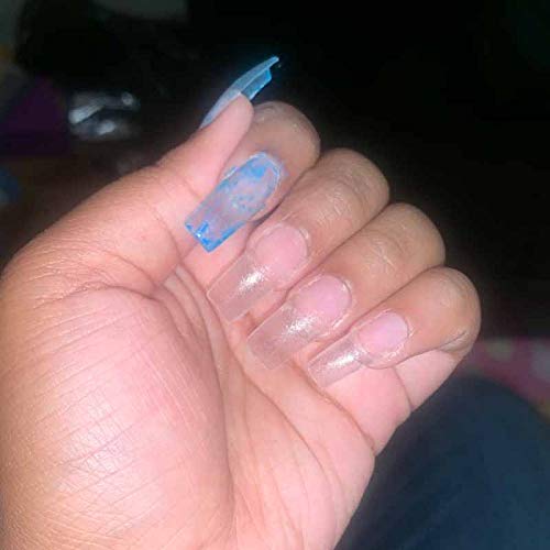 Premium 500pcs Clear Square Fake Nails - Acrylic C Curve False Nails for Gel Polish & Nail Art | Perfect for French Manicure, Salon Use & DIY Home Nail Designs