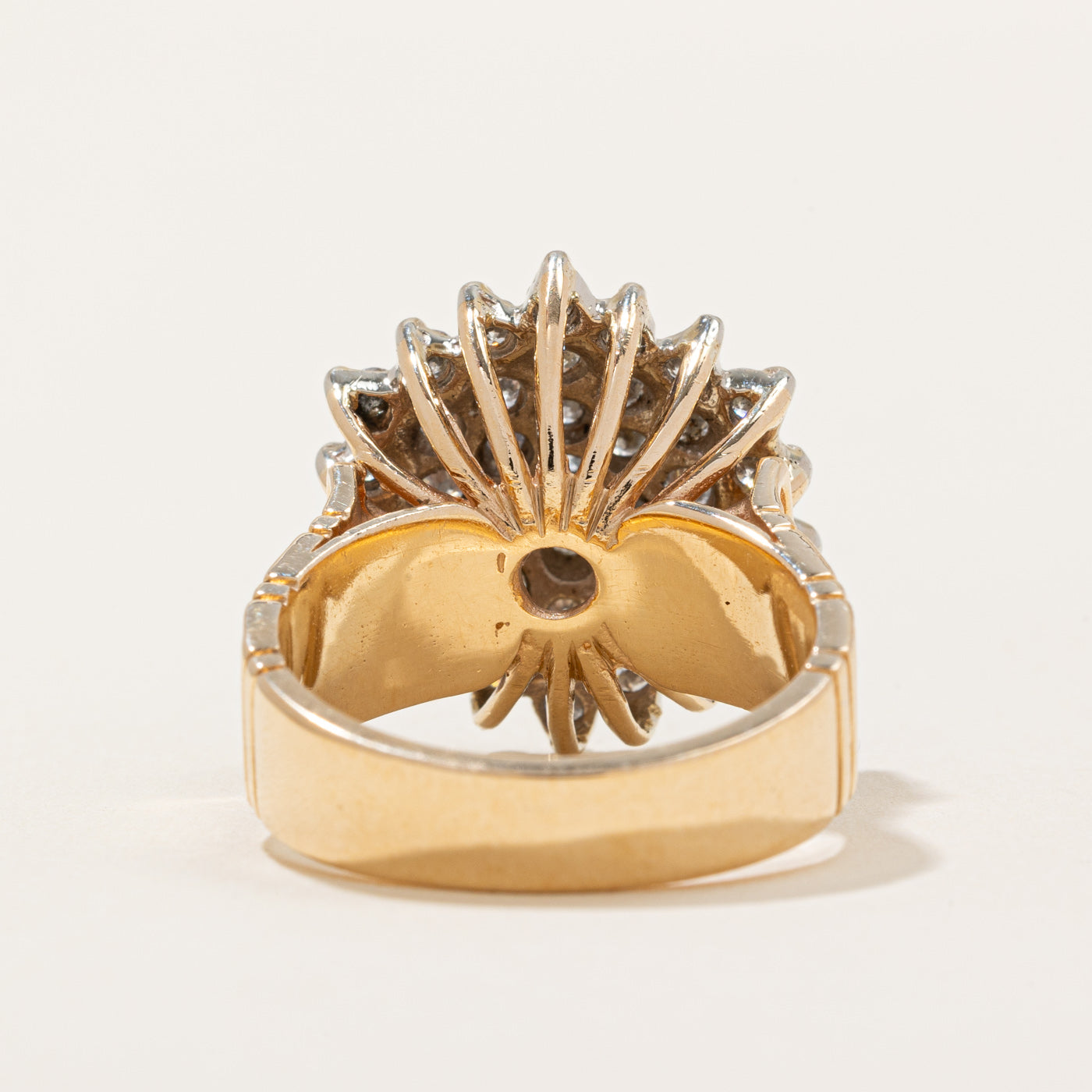 1.74ctw Diamond Cluster Cocktail Ring - Size 7.25 | Elegant Statement Jewelry for Women | Perfect for Parties, Weddings & Special Occasions