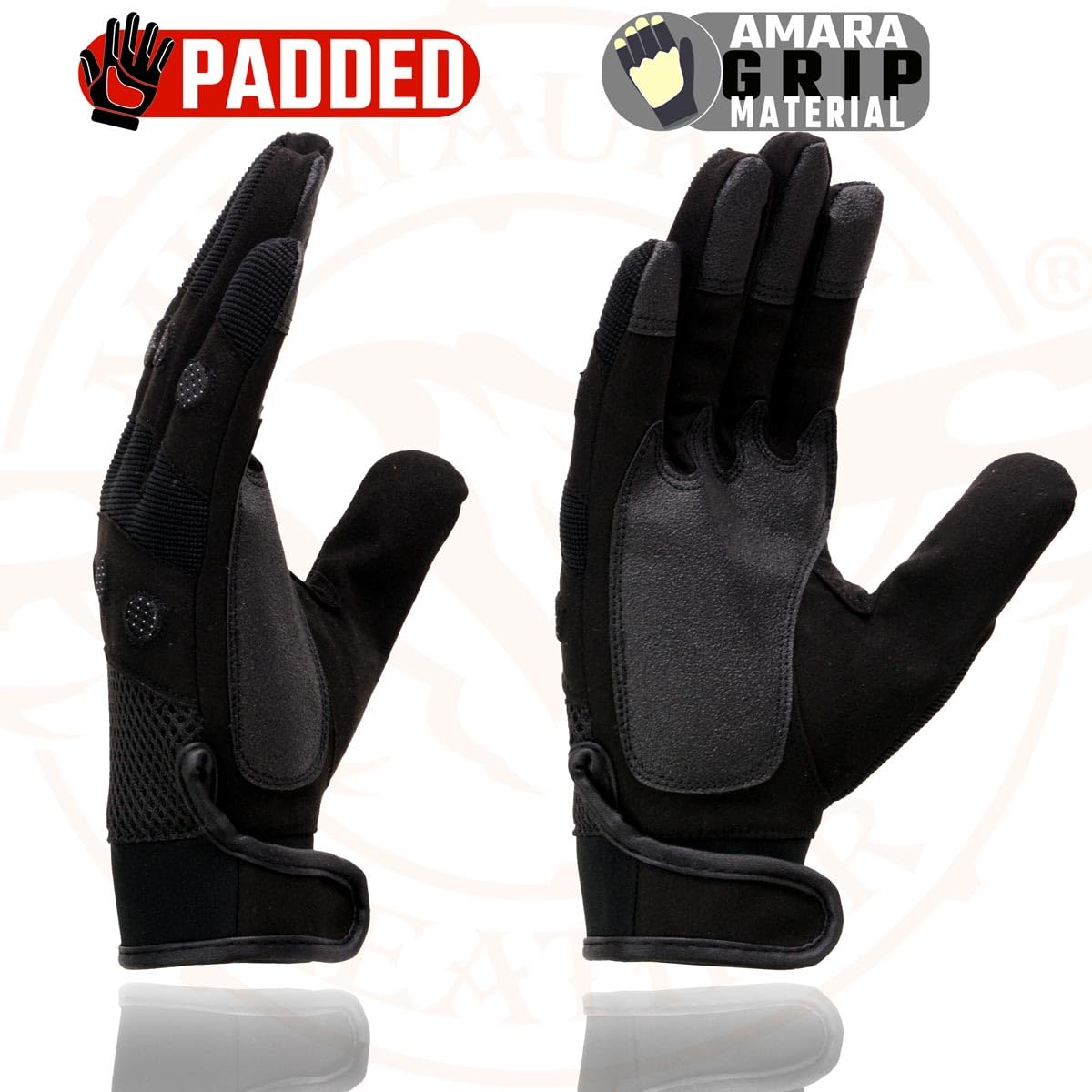 Shaf International Men's Breathable Mesh Gloves - Lightweight Work & Sports Gloves for Cycling, Gym, Construction & Outdoor Activities