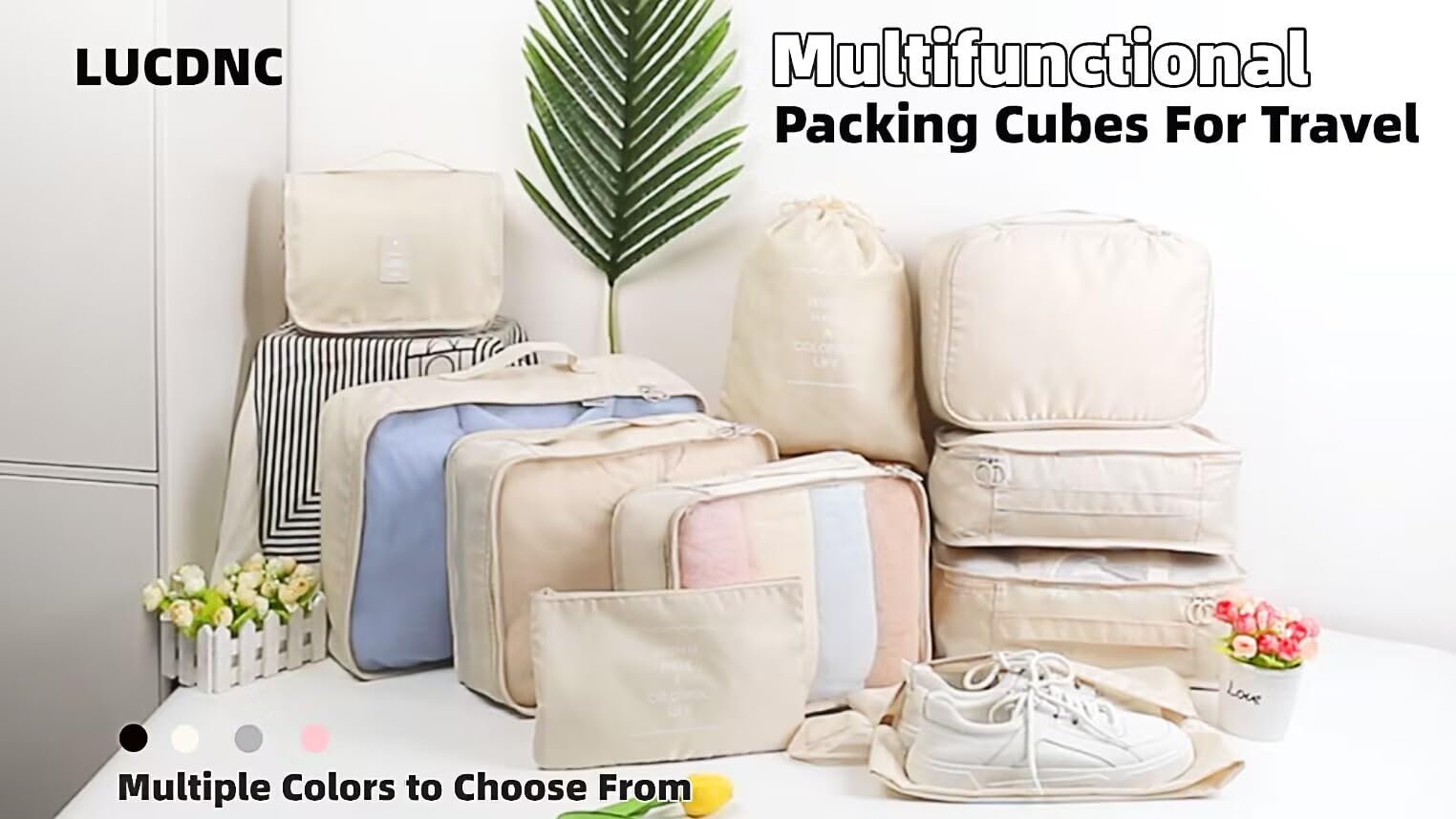 10-Piece Set of Expandable Packing Cubes for Travel - Luggage Organizer Bags & Suitcase Organizers | Perfect for Business Trips, Vacations & Weekend Getaways