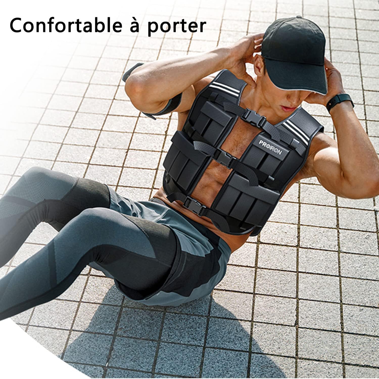 PROIRON Adjustable Weighted Vest 22LB/44LB for Men & Women - 1LB/2LB Increment, Fully Customizable for Running, Workouts, Walking, Boxing, Strength Training, Cardio - Ideal for Home Gym & Weight Loss Fitness Gear