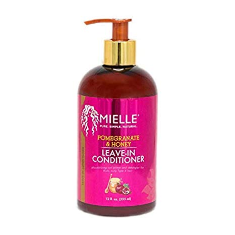 Mielle Pomegranate & Honey Leave-In Conditioner 12 fl oz - Hydrating Hair Treatment for Curly, Dry & Damaged Hair - Perfect for Daily Moisture & Frizz Control