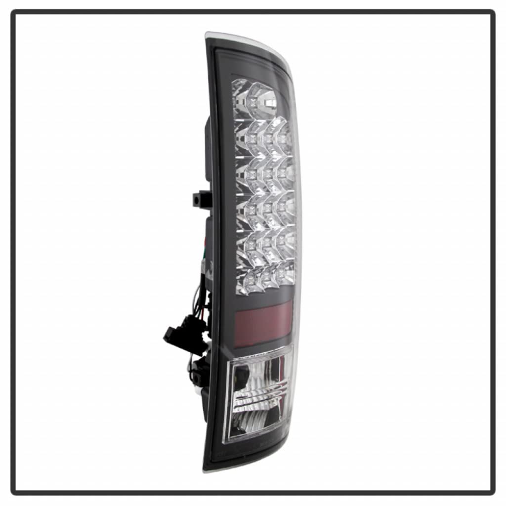 2007-2009 Dodge Ram 1500/2500/3500 LED Tail Lights Pair - Black Spyder Aftermarket Replacement (5002617) | Enhanced Visibility & Style for Night Driving & Off-Road Adventures