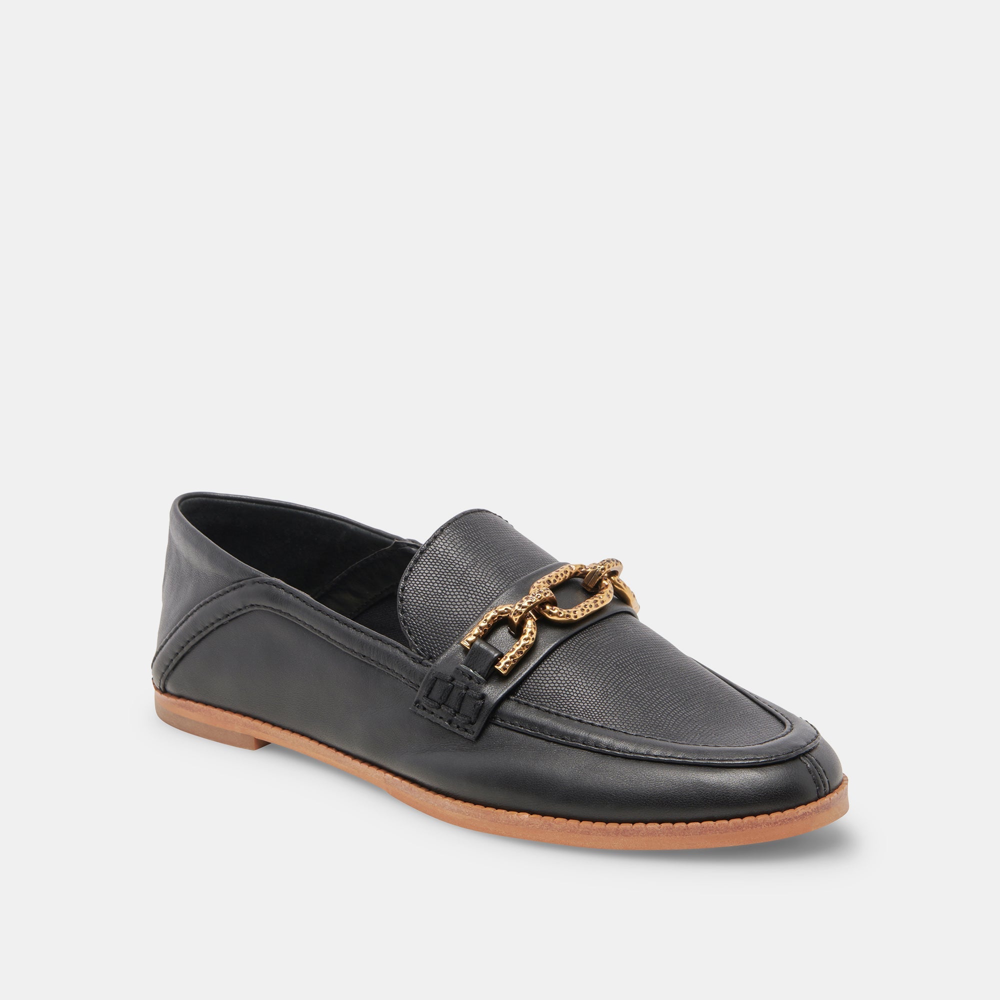 Reign Flats Black Leather Shoes for Women - Stylish & Comfortable Casual Flats | Perfect for Work, Office, and Everyday Wear
