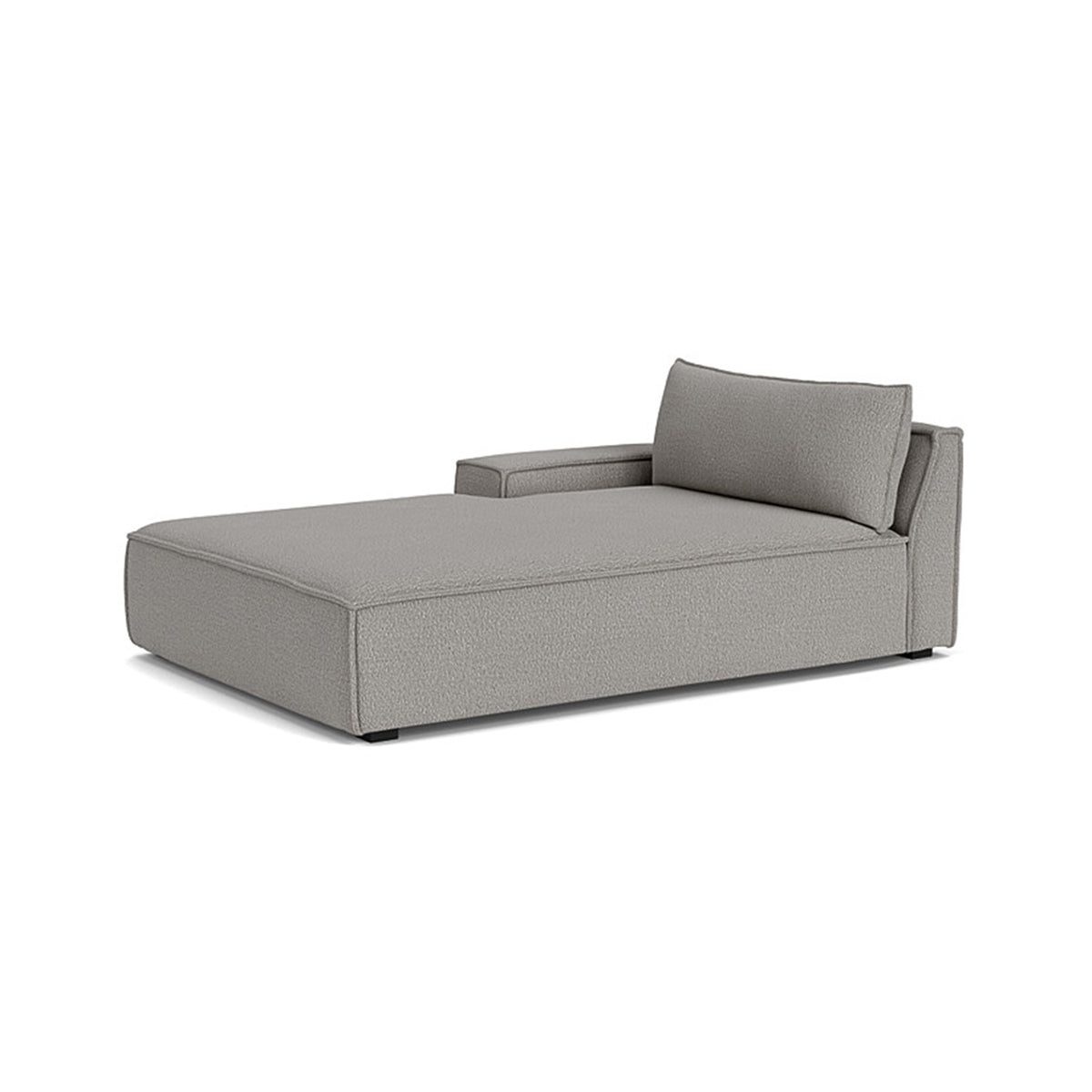Daphne Boucle 1-Seater Left Chaise Modular Sofa - Modern Living Room Furniture for Small Spaces, Apartments & Cozy Home Decor