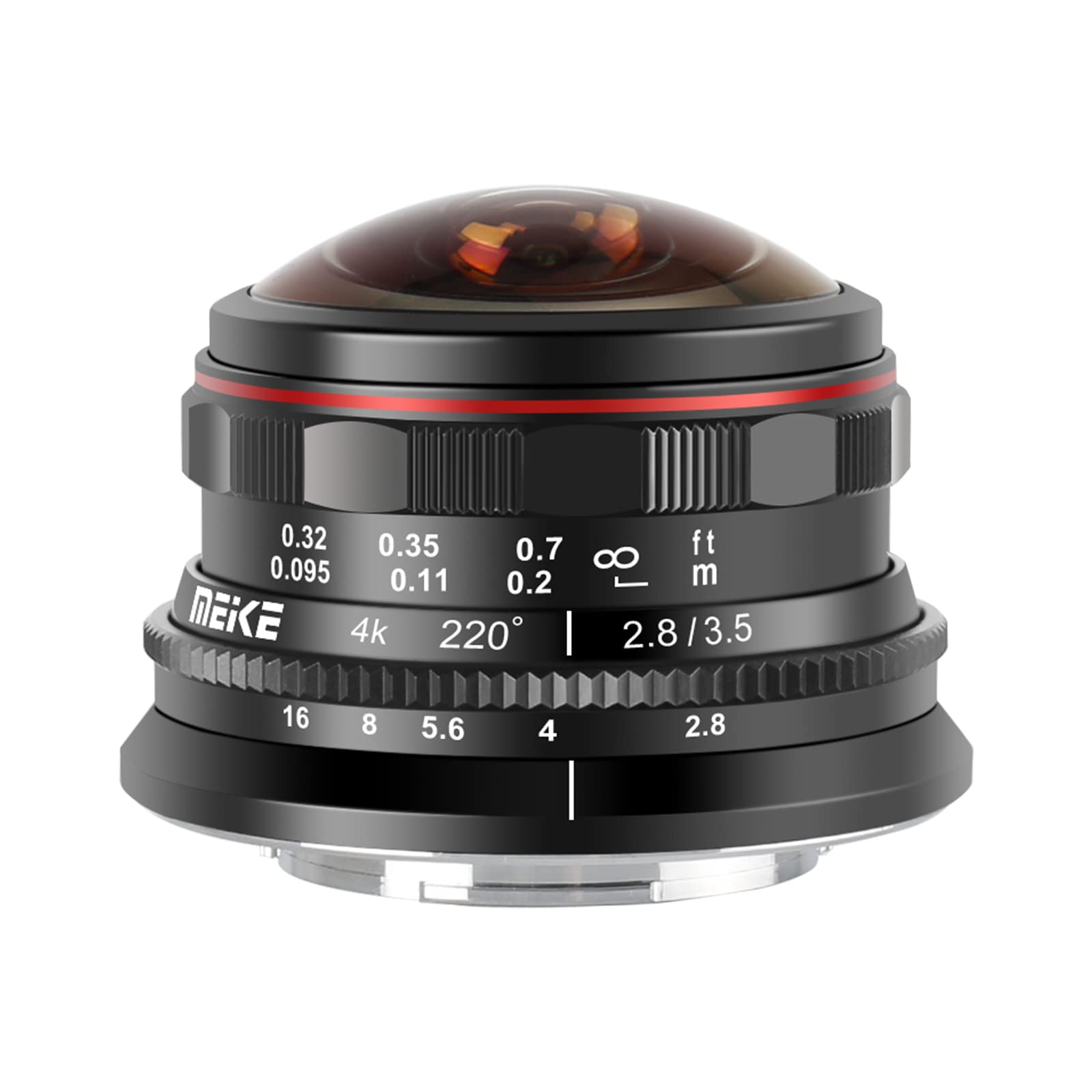 MEKE 3.5mm f2.8 220° Ultra Wide Angle Manual Focus Circular Fisheye Lens for Olympus Panasonic Lumix M4/3 MFT Mount Cameras (GH4 GH5 GH6 GH7) - Perfect for Landscape, Architecture & Creative Photography