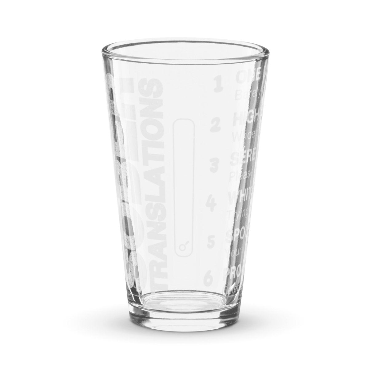 Sober Translations Vol. 1 - 16 oz Recovery Pint Glass for AA Meetings, Sobriety Gifts & Alcohol-Free Celebrations