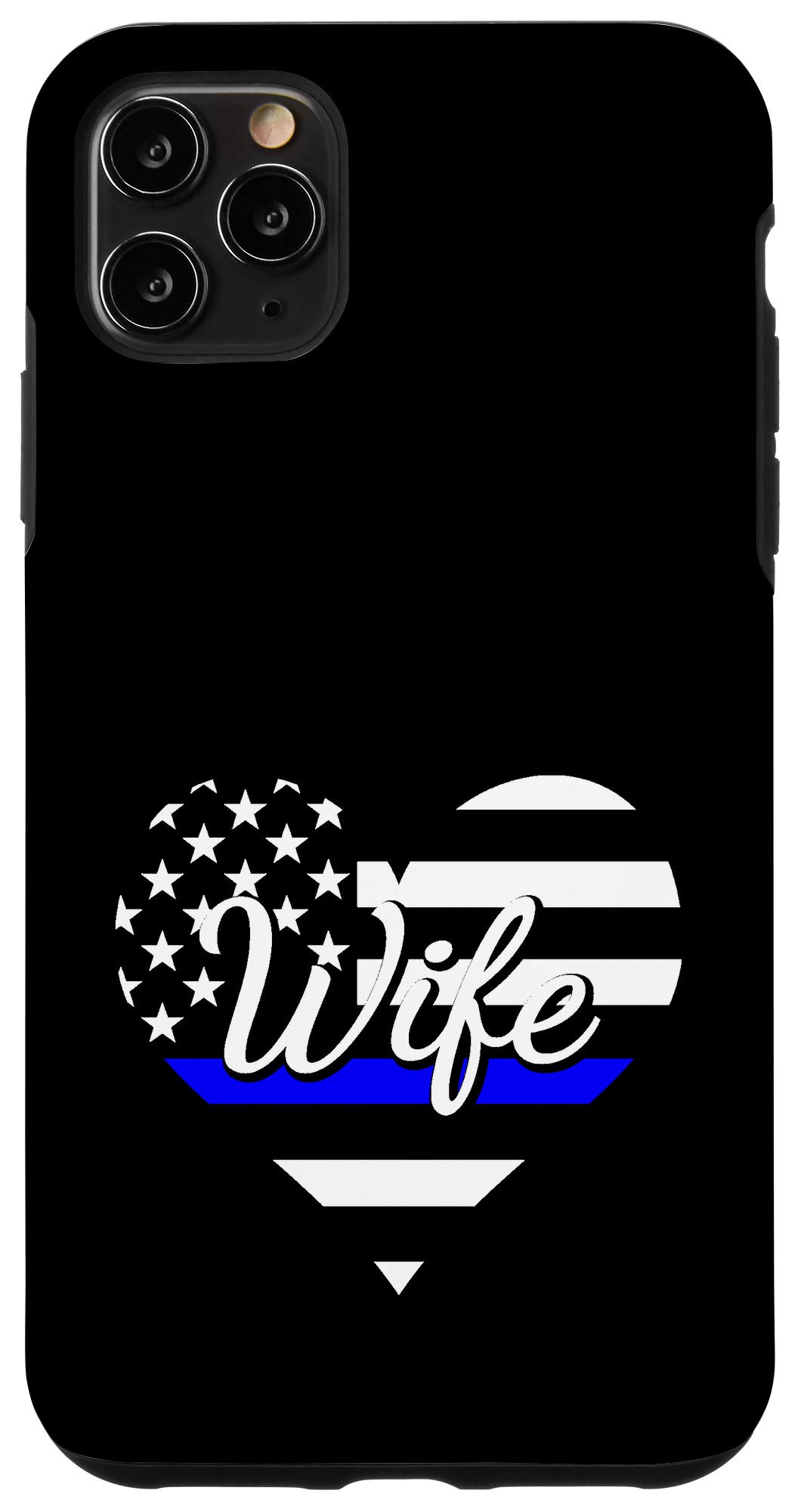 iPhone 11 Pro Max Thin Blue Line Police Case - Durable Protective Cover for Law Enforcement, First Responders & Supporters - Perfect for Duty, Everyday Use & Showing Support