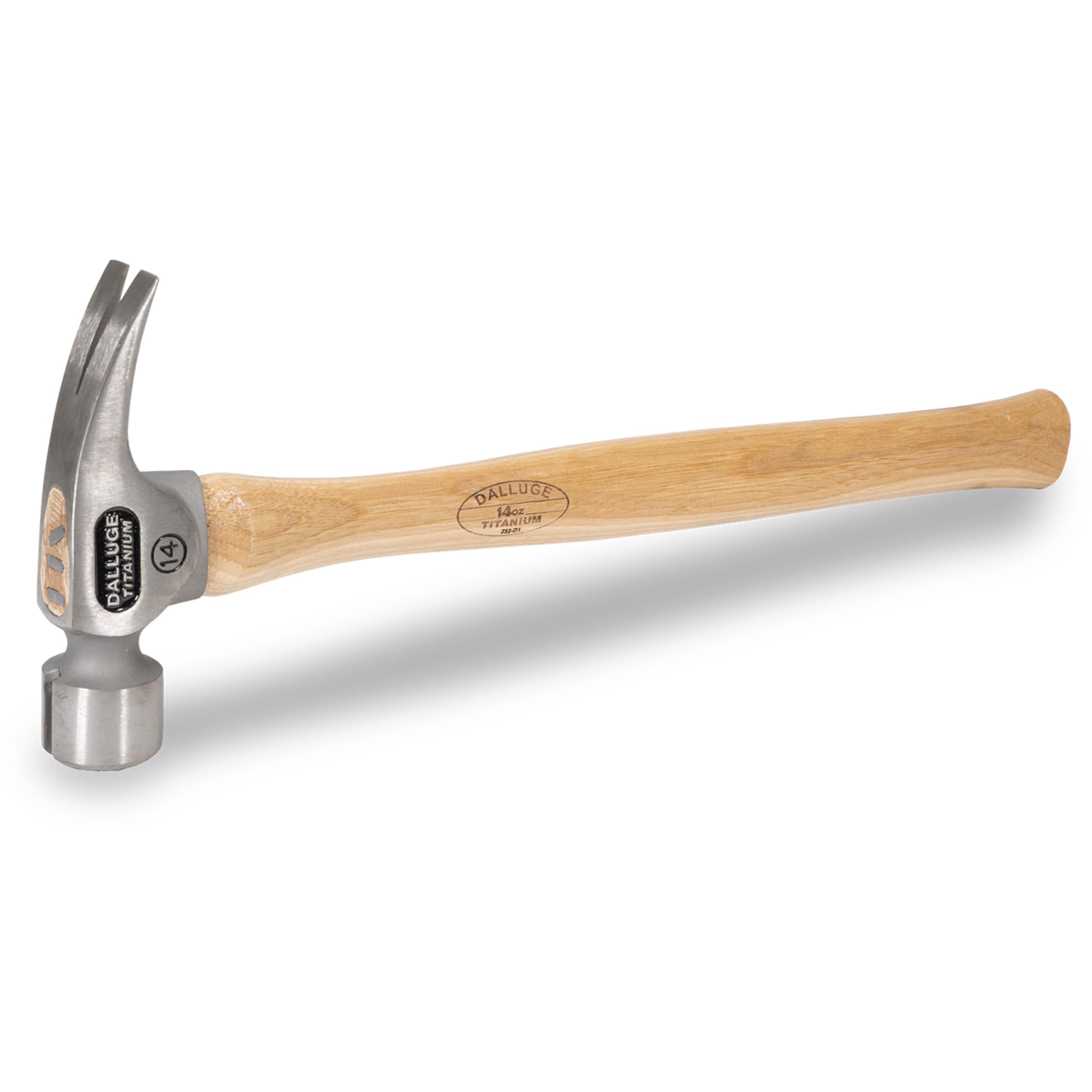 Vaughan Dalluge 14oz Titanium Hammer with Magnetic Nail Holder & Milled Face (Model 7170/VN07170) - Perfect for Framing, Roofing, and Construction Projects