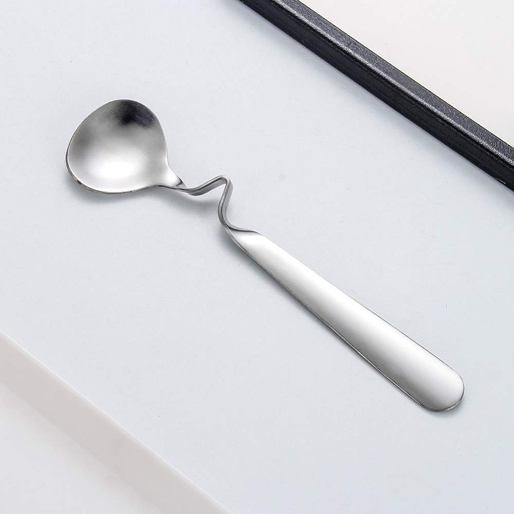 Premium Stainless Steel Coffee Spoon with Hanging Hook - Perfect for Stirring Coffee, Tea, and Desserts - Ideal for Home, Office, and Cafe Use