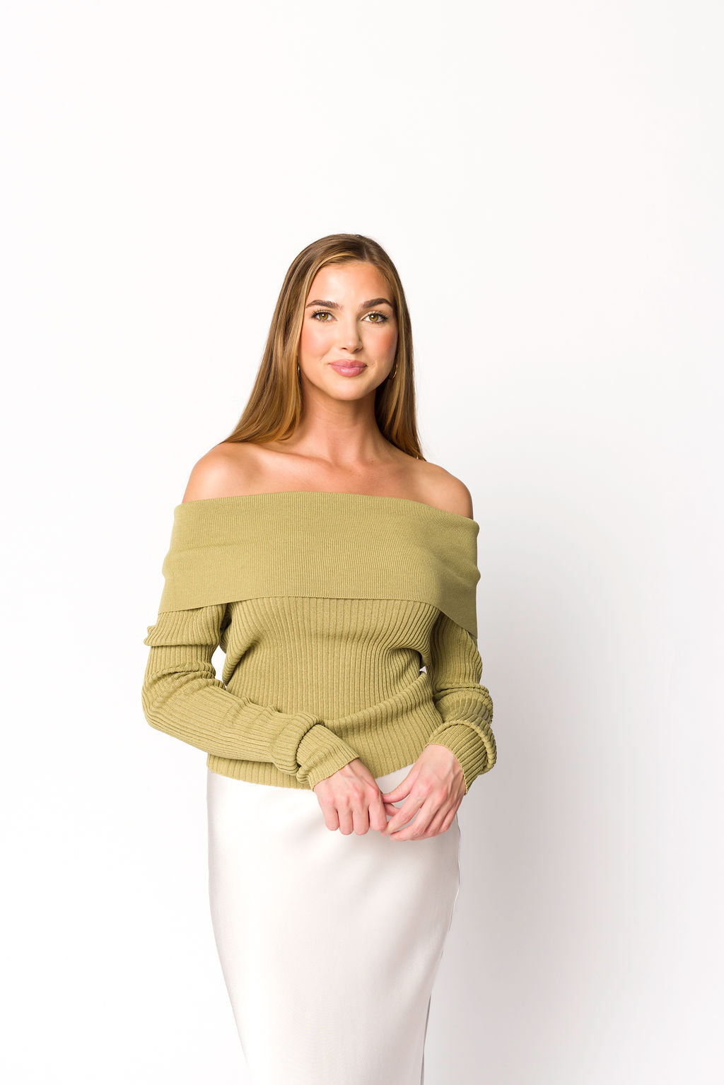 First Glance Women's Olive Green Casual Top - Soft & Comfortable Blouse for Everyday Wear | Perfect for Work, Outings & Relaxing