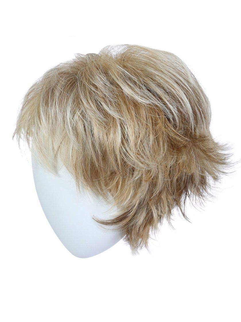 Raquel Welch Heat Friendly Synthetic Wig - Short Flirty Razored Cut in RL12/16 Honey Toast | Memory Cap II Base | Includes MaxWigs Hairloss Booklet | Perfect for Daily Wear, Special Occasions & Hair Loss Solutions