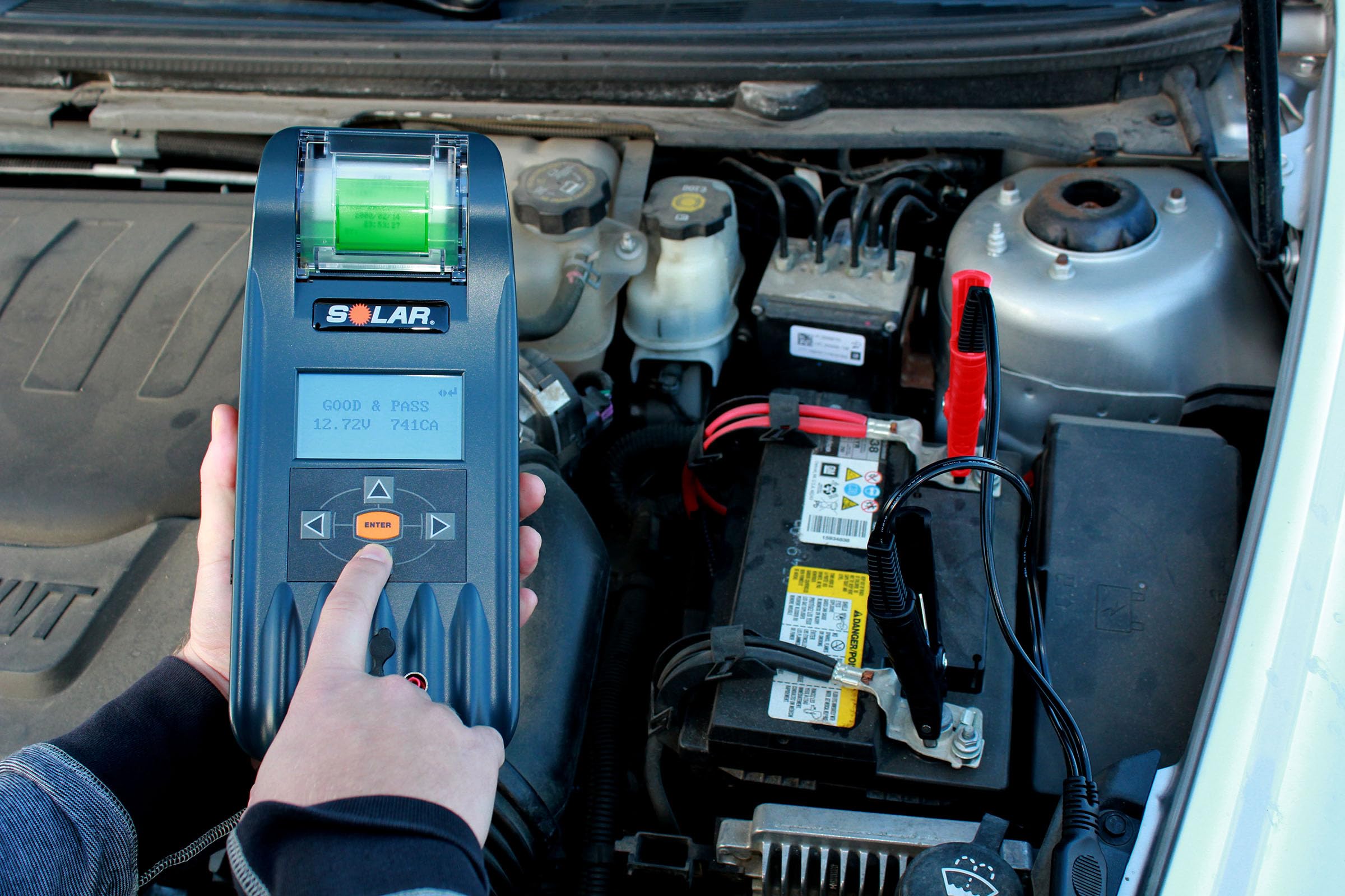 Clore Automotive BA427 Solar Electronic Battery & System Tester with Printer - USB, Software, 40-3000 CCA - Perfect for Car, Truck & RV Battery Maintenance