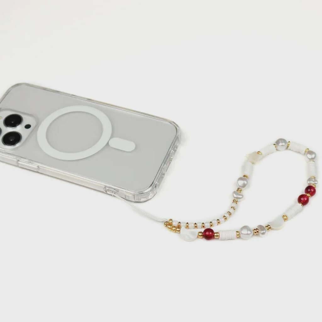Moon and Star Pearl Phone Charm - Elegant Phone Accessory for Women, Trendy Jewelry Gift for Girls - Perfect for Everyday Use, Parties & Special Occasions