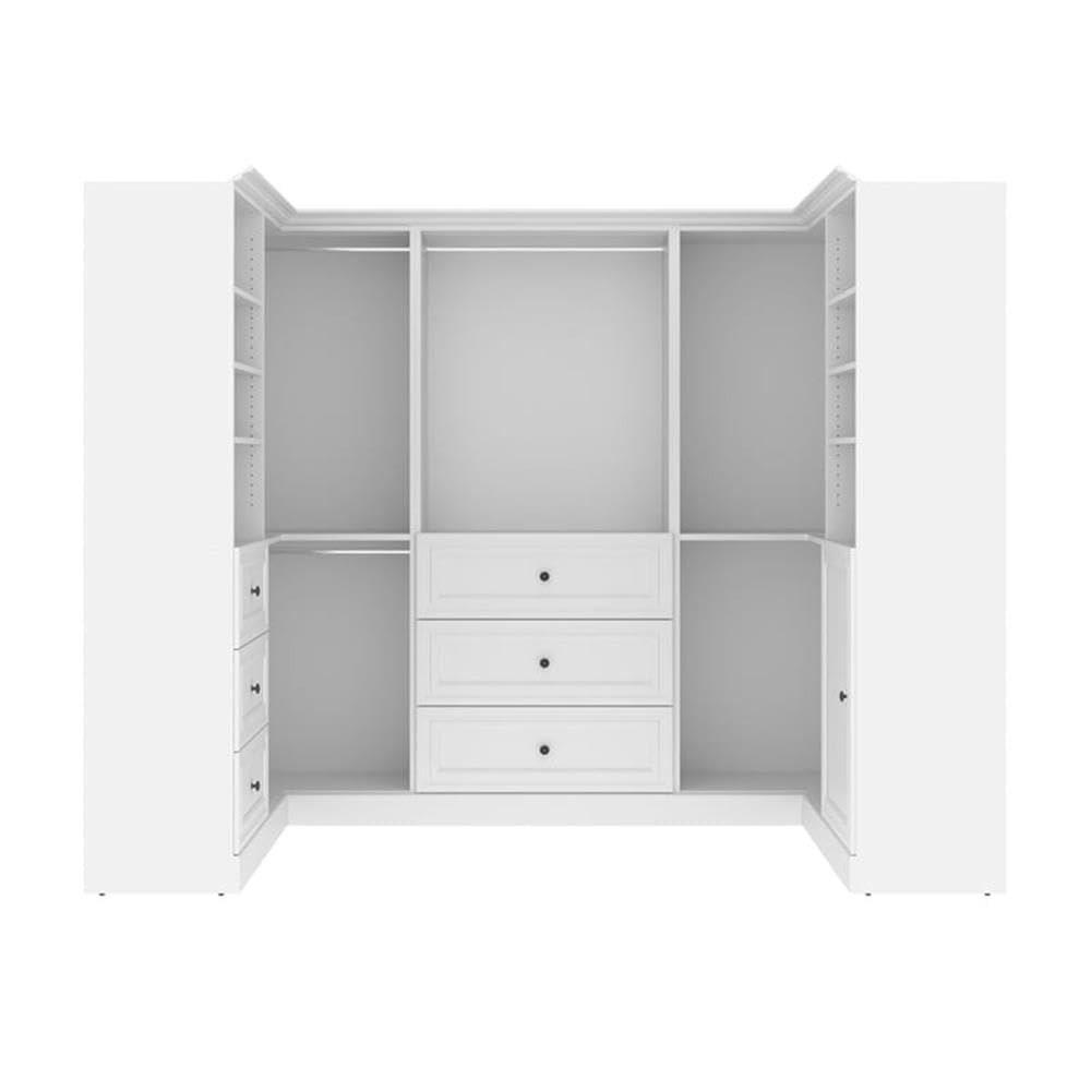 Modern Wood Full Murphy Bed with Nightstands - Rustic Brown & White Finish | Space-Saving Wall Bed for Small Apartments, Guest Rooms & Home Offices
